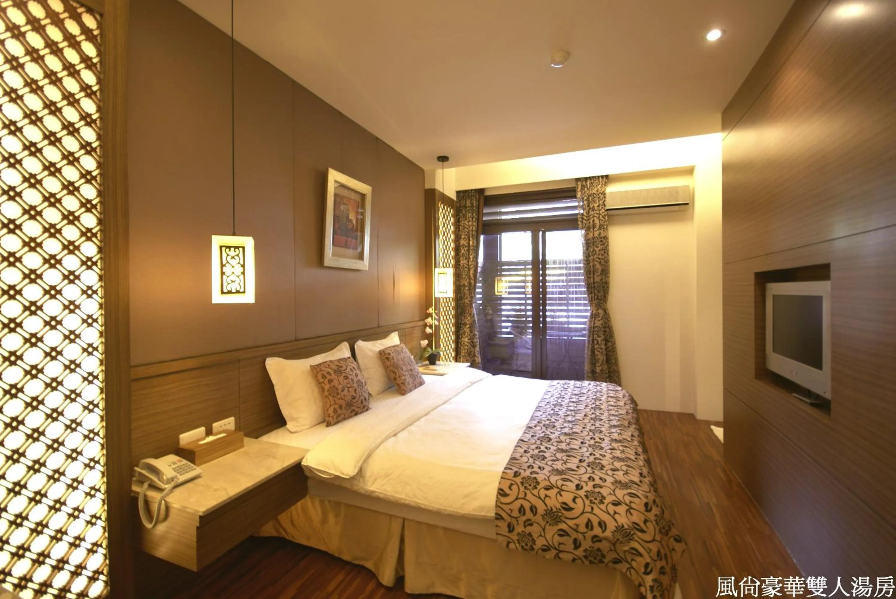 Bed in 谷關明高溫泉 Mingao Hot Spring Resort