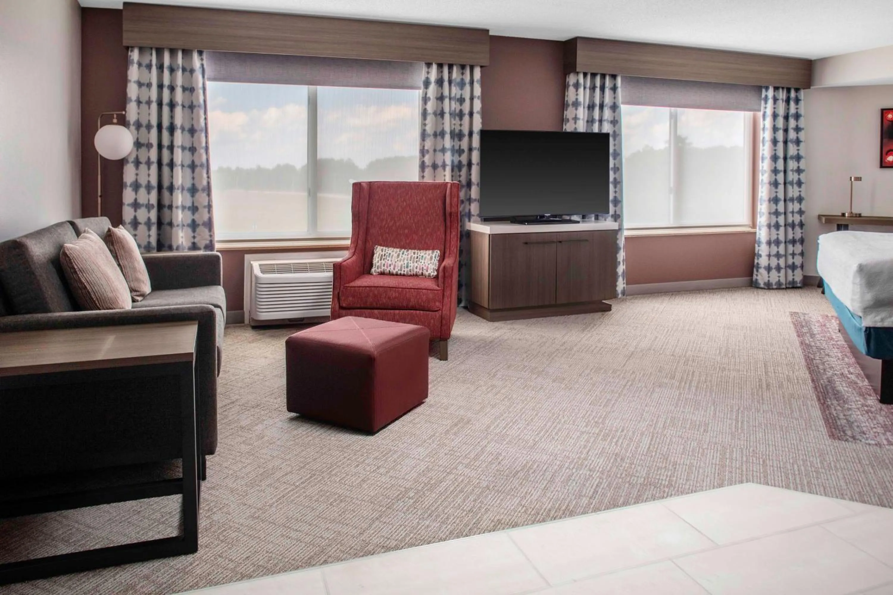 Living room, Bed in Hilton Garden Inn Roanoke Rapids