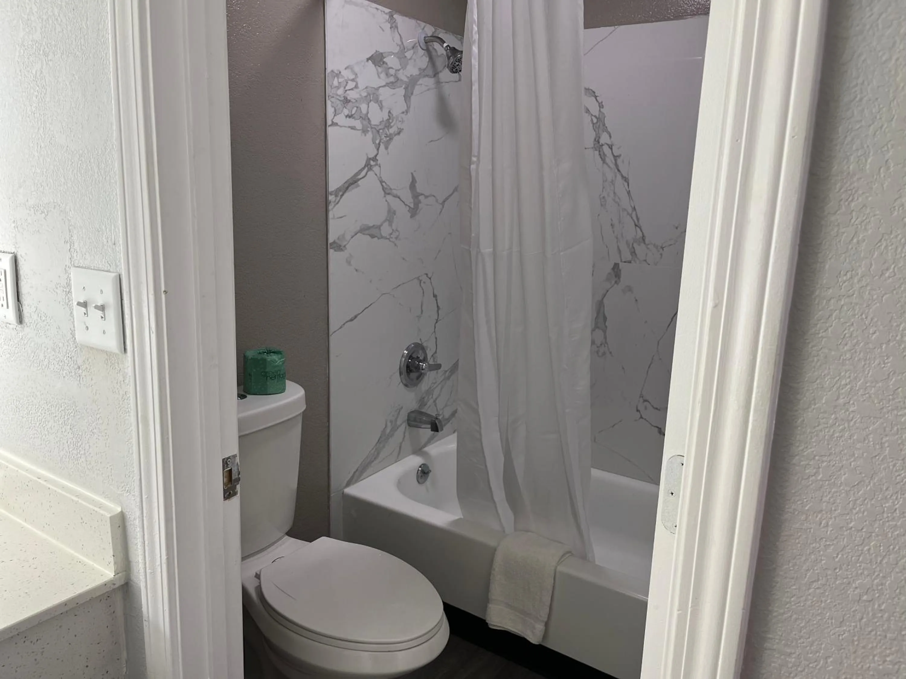 Bathroom in Motel 6-Lafayette, IN