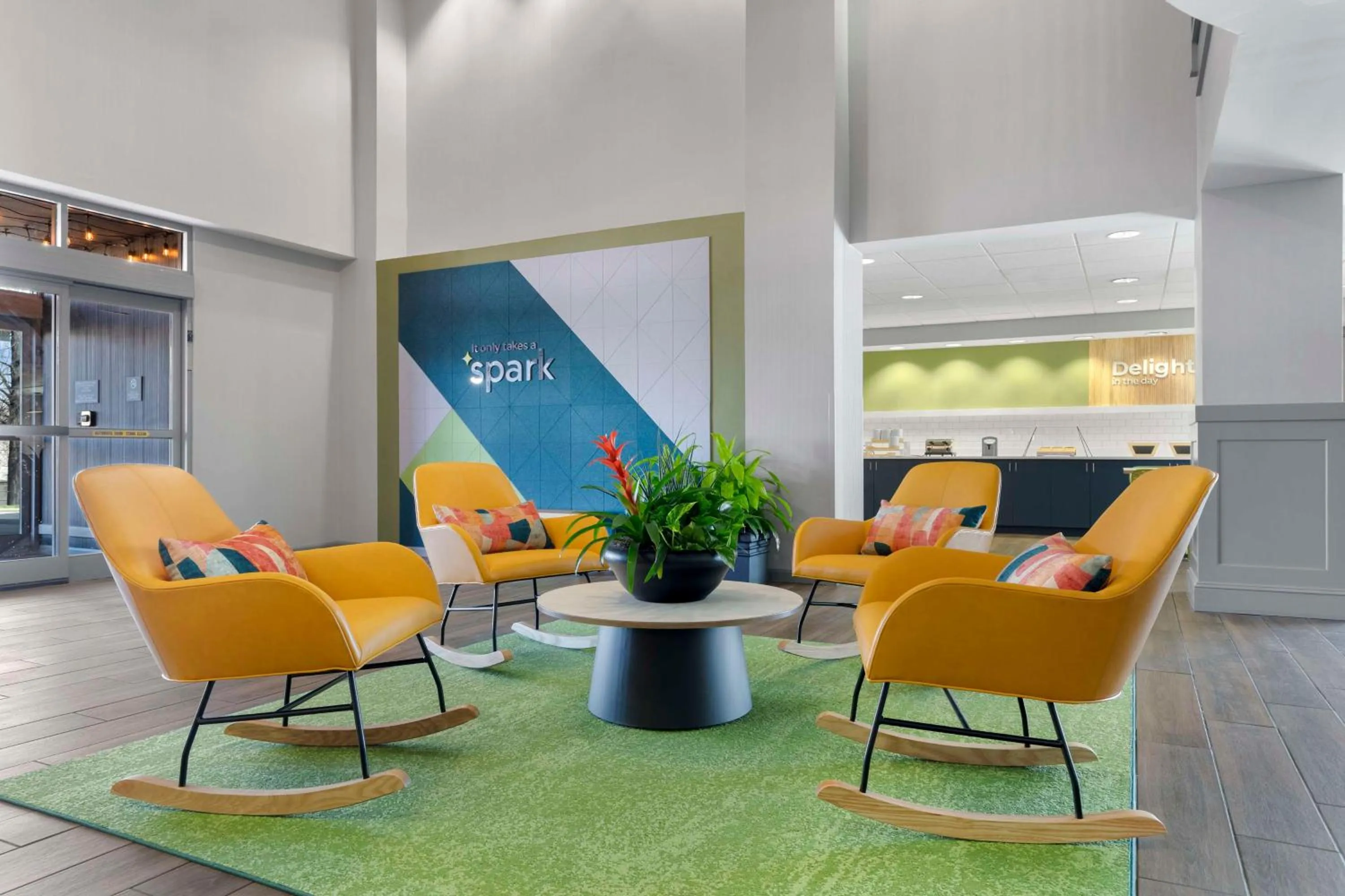 Lobby or reception in Spark By Hilton Greensboro
