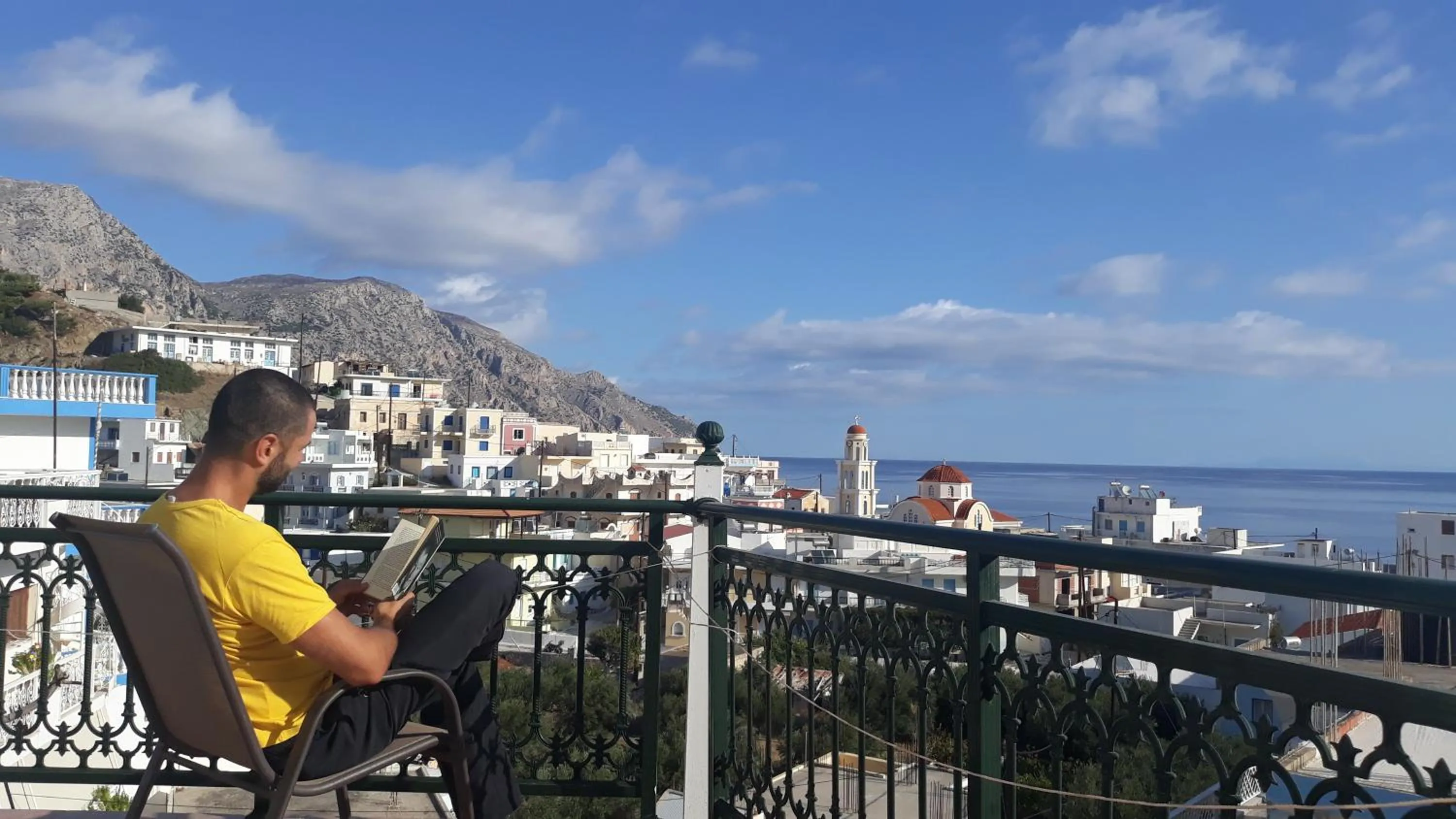 Balcony/Terrace in Nikos Hotel
