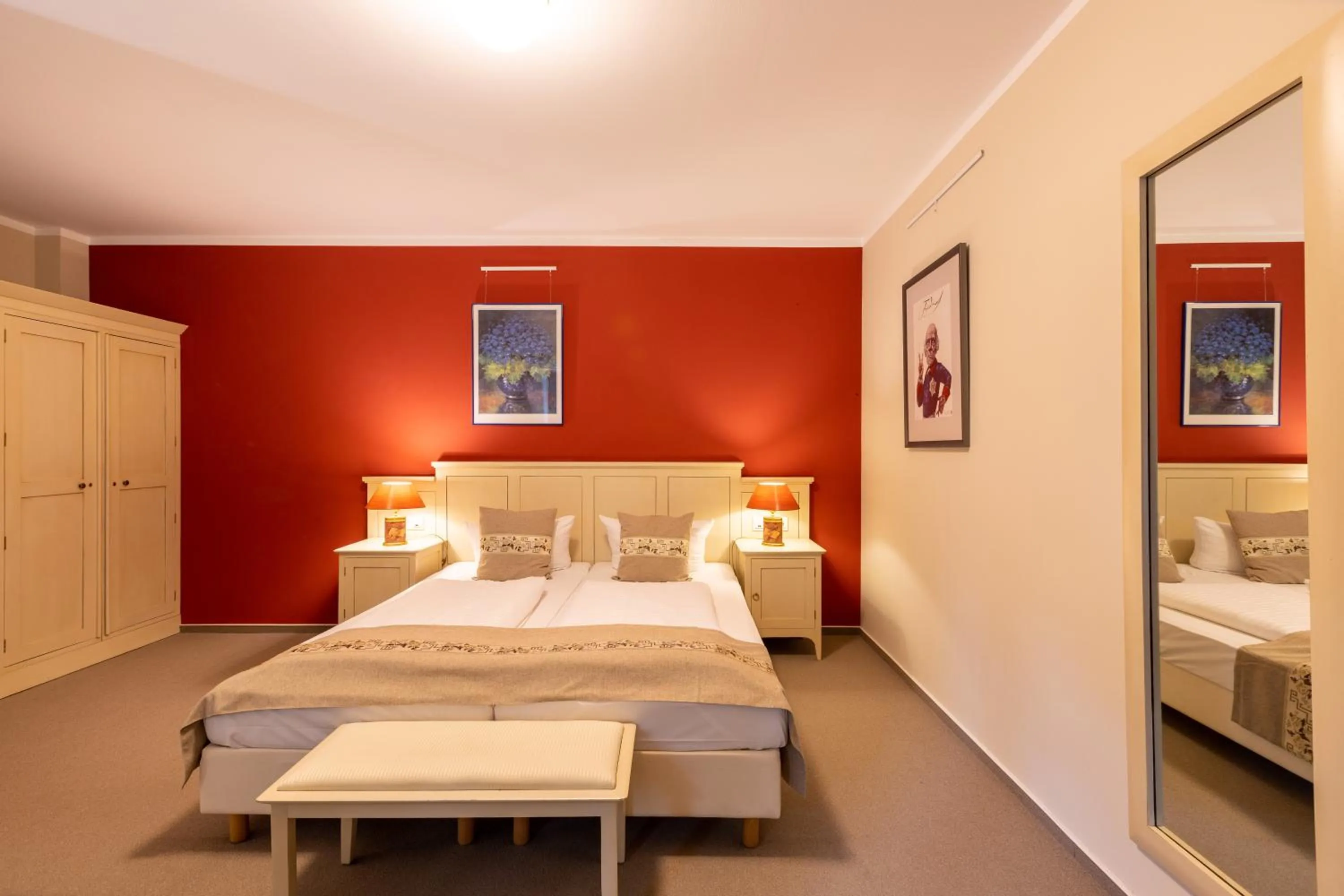 Bedroom, Bed in Café Wildau Hotel & Restaurant am Werbellinsee