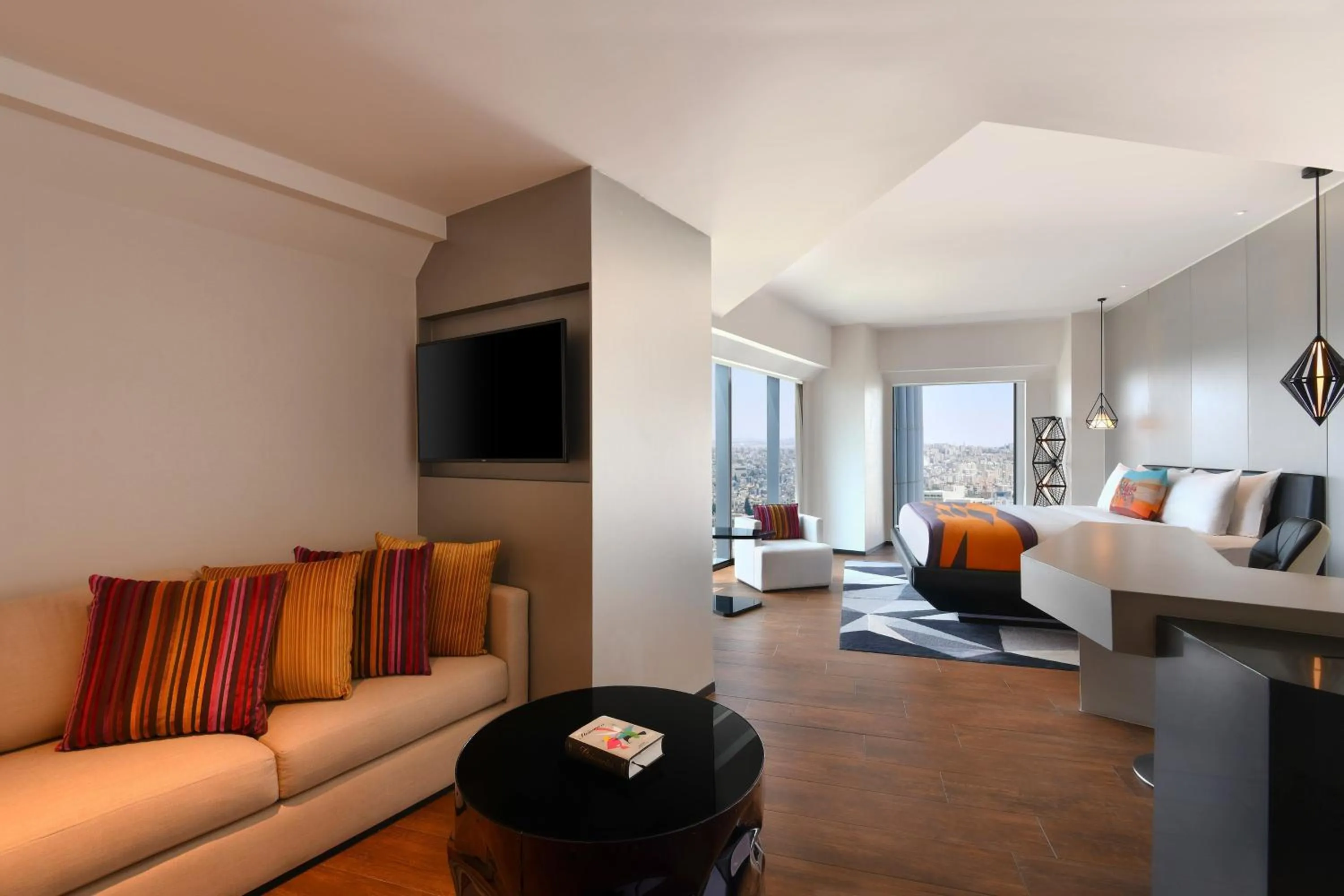 Living room in W Amman Hotel