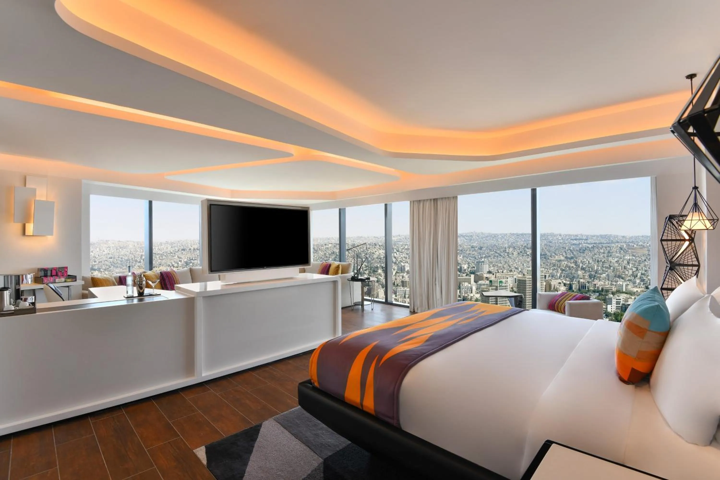 Photo of the whole room, Bed in W Amman Hotel