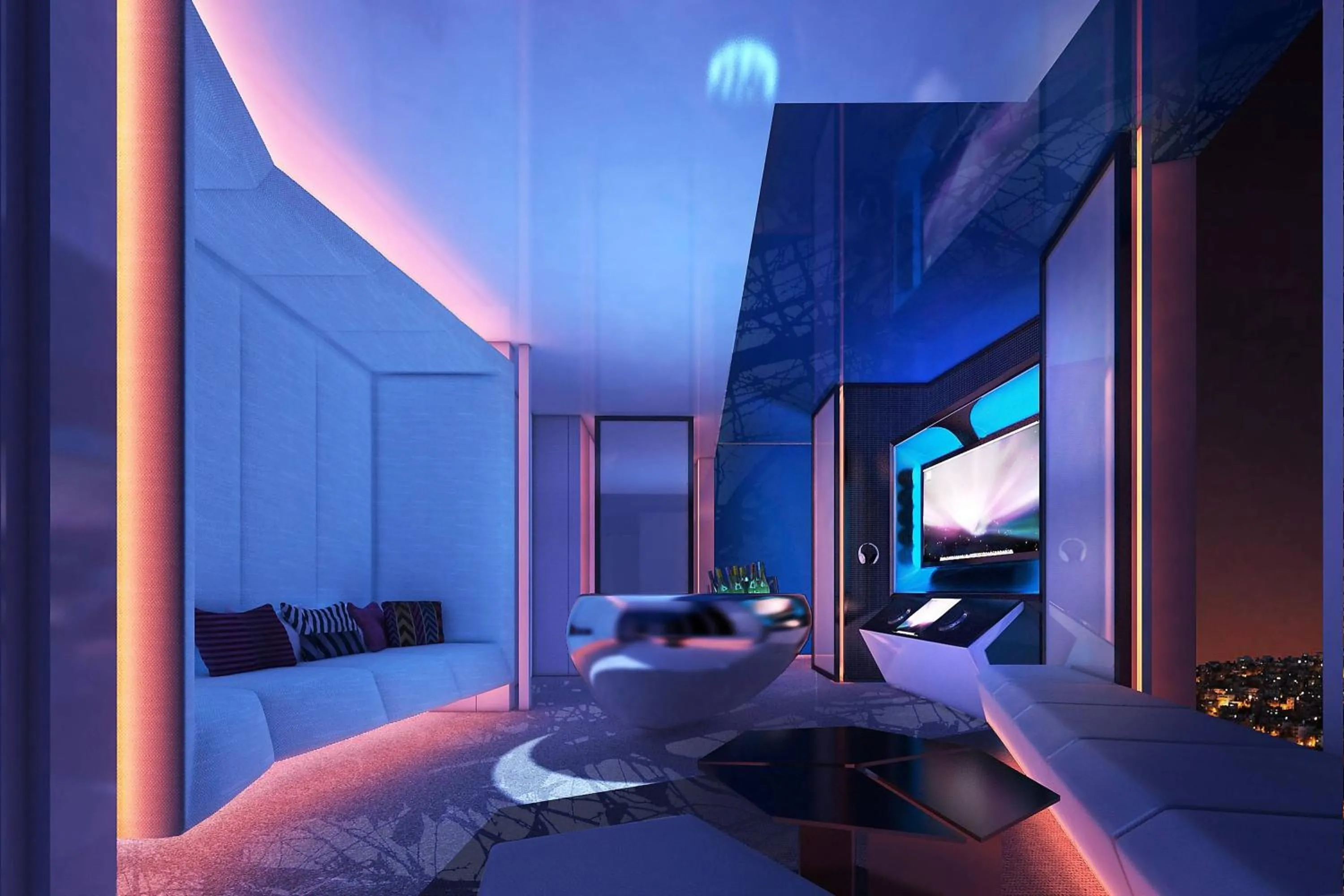 Photo of the whole room, Bed in W Amman Hotel