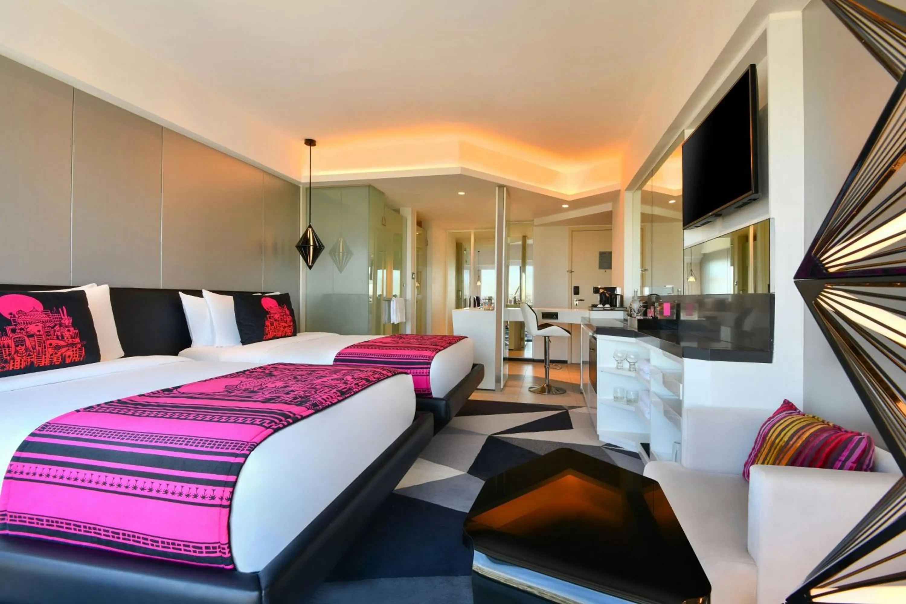 Photo of the whole room, Bed in W Amman Hotel