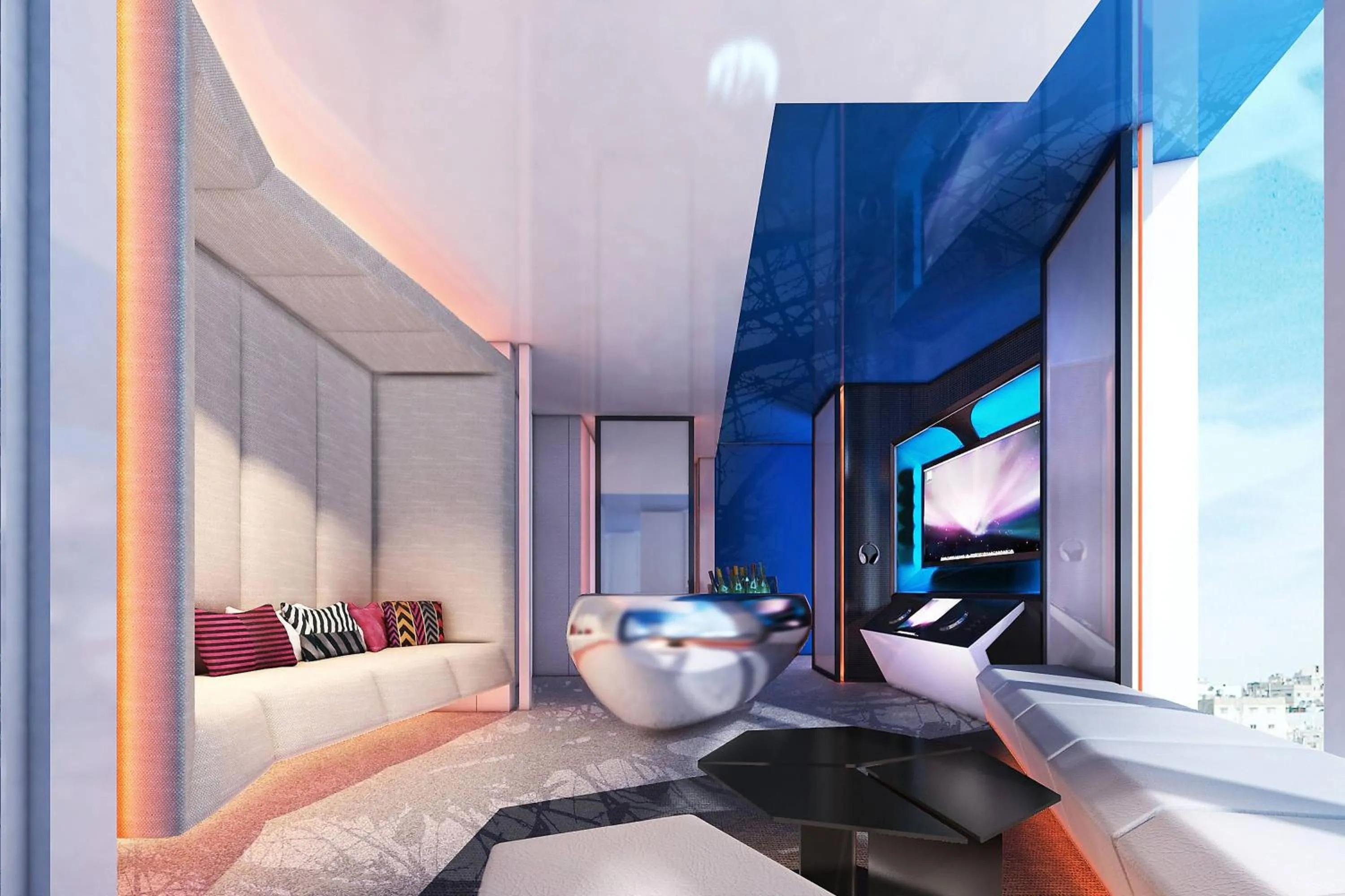 Photo of the whole room, Bed in W Amman Hotel