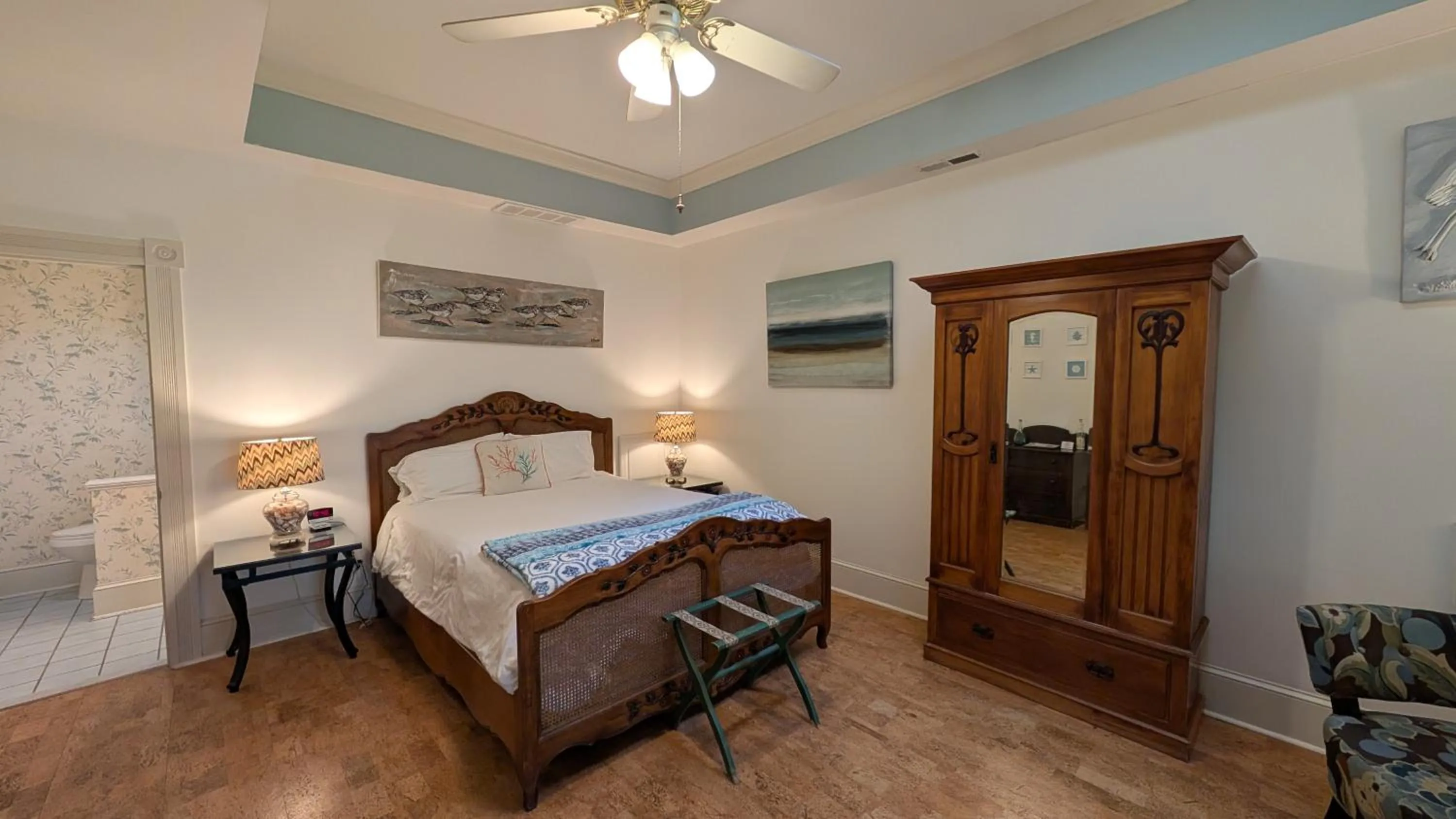 Bed in Garden and Sea Inn