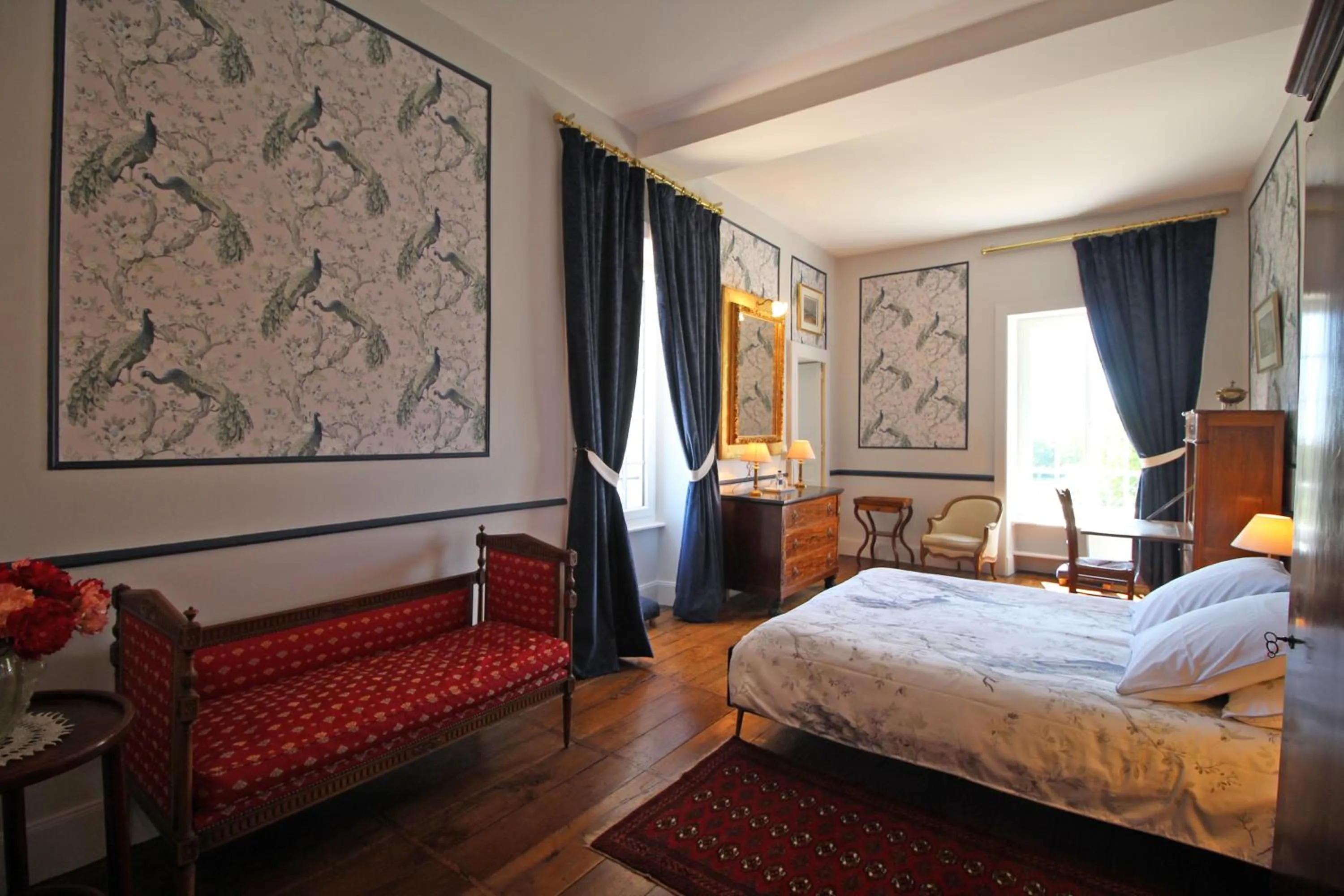 Bed in Château de la Chabroulie