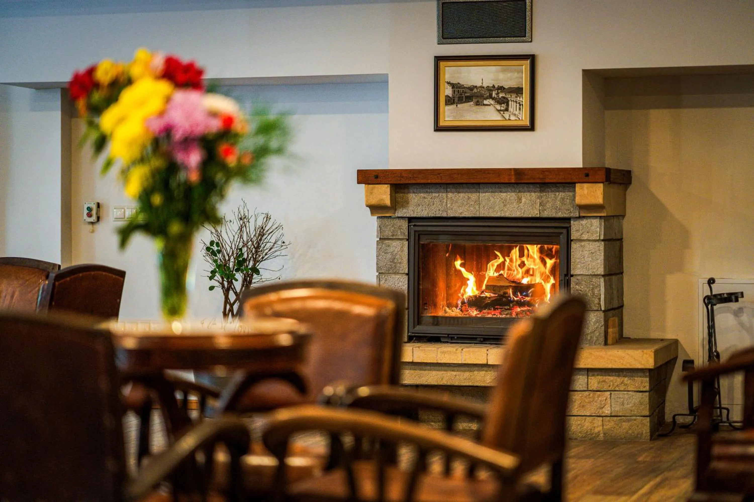 fireplace in Musala Hotel