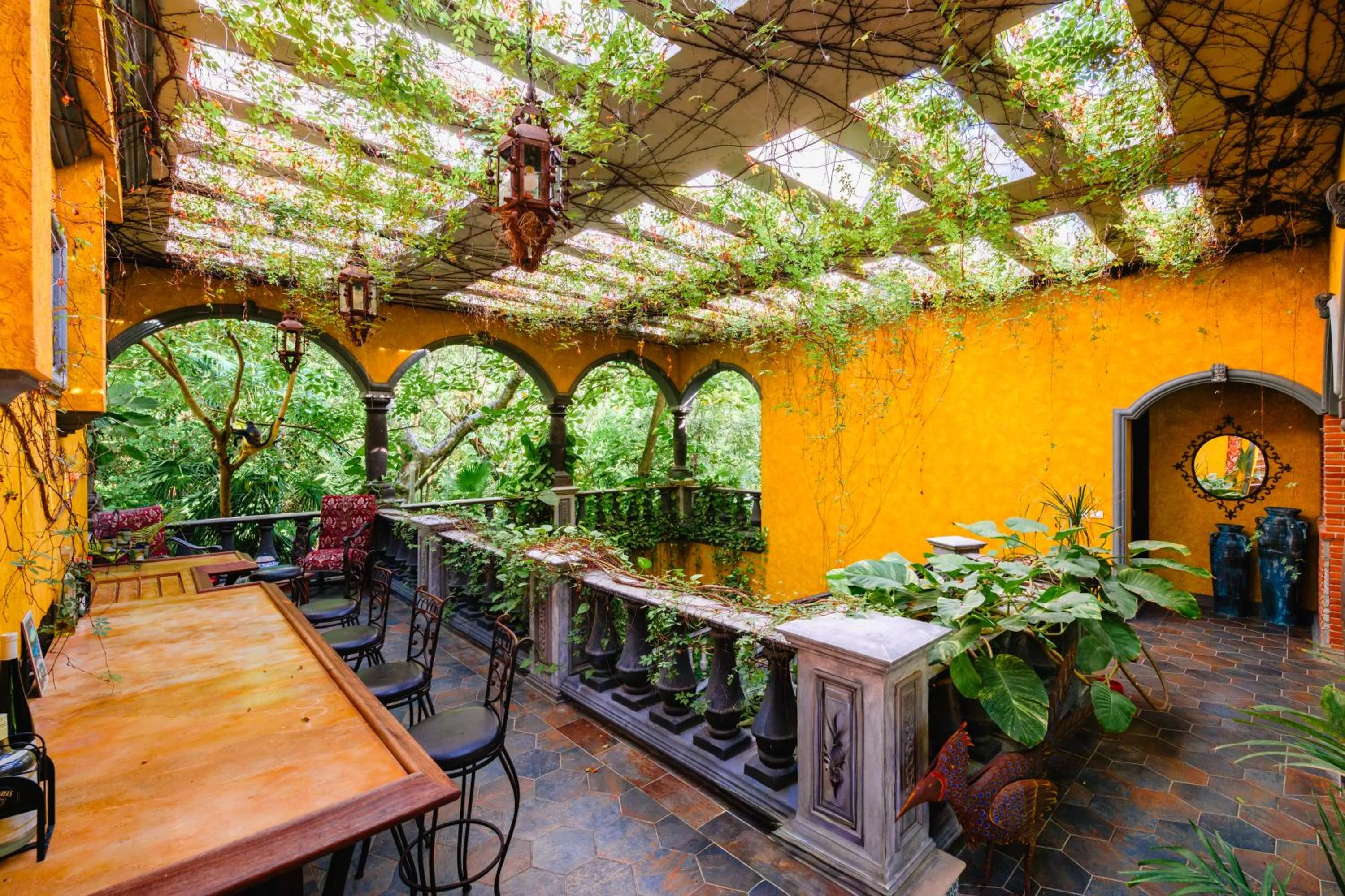 Patio in La Hacienda Hotel, at Xcaret