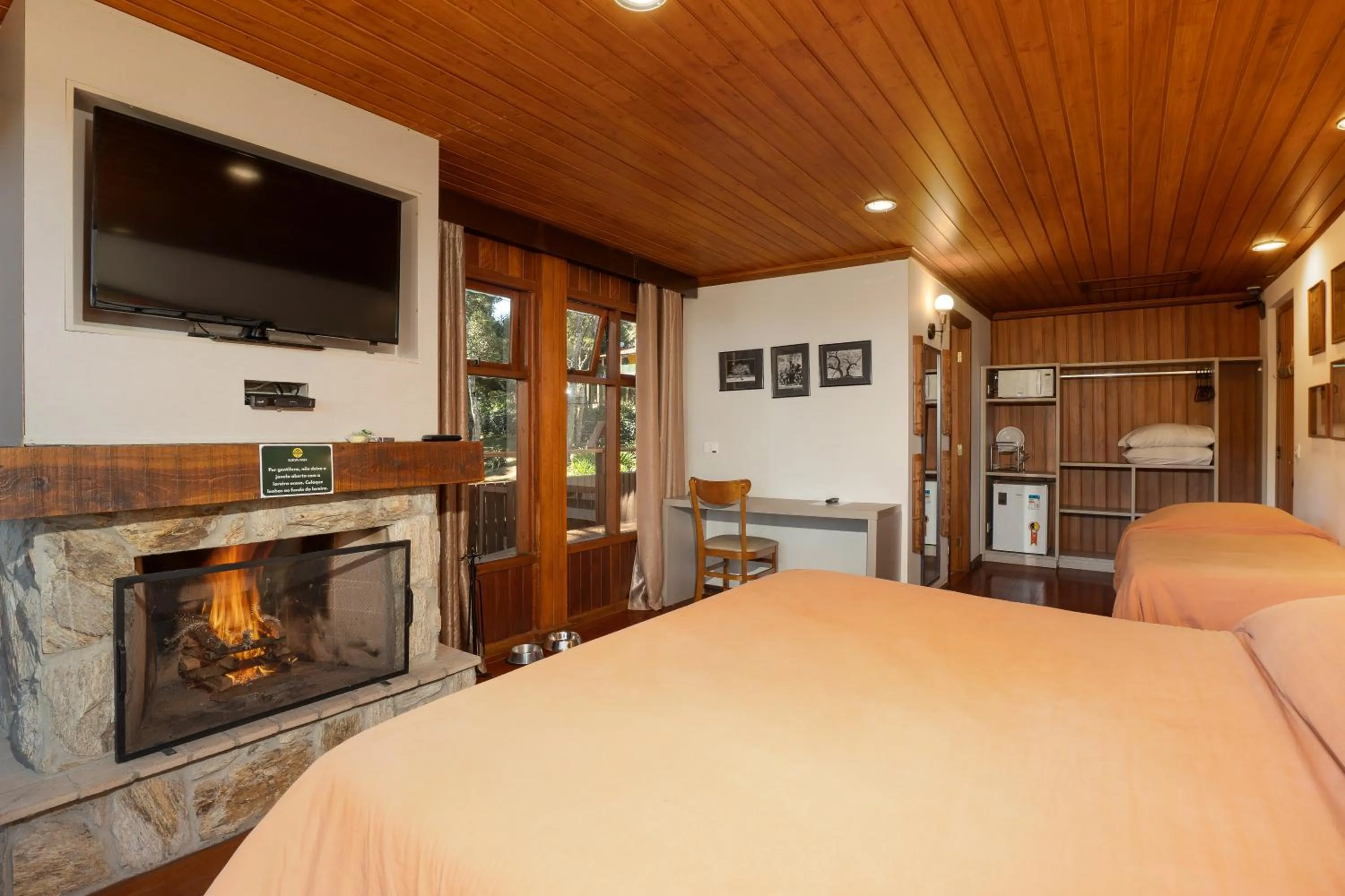 Bed in Surya-Pan Refúgio Hotel - Super Pet Friendly