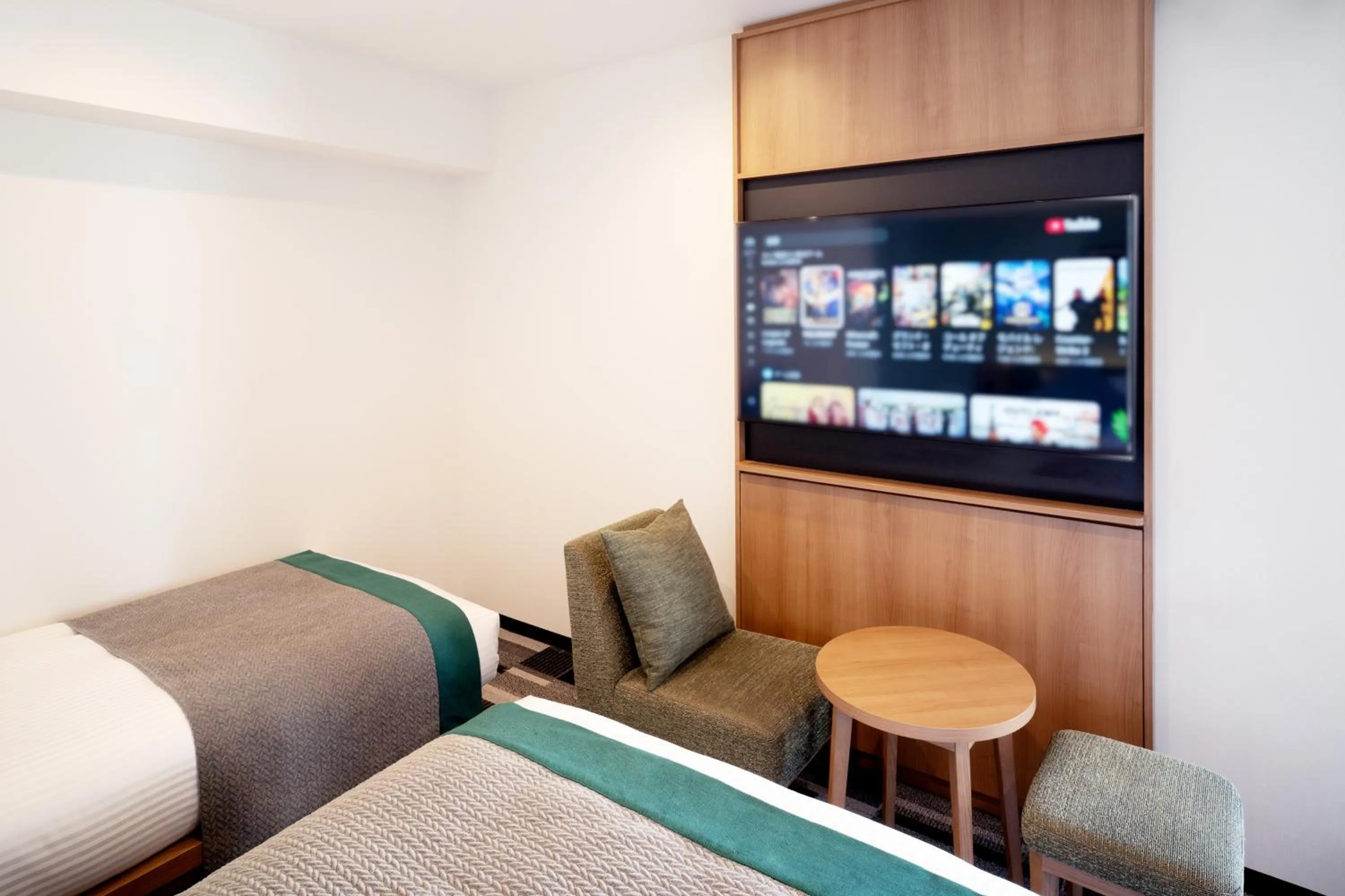 TV and multimedia, Bed in HOTEL MYSTAYS Fukuoka Tenjin Minami