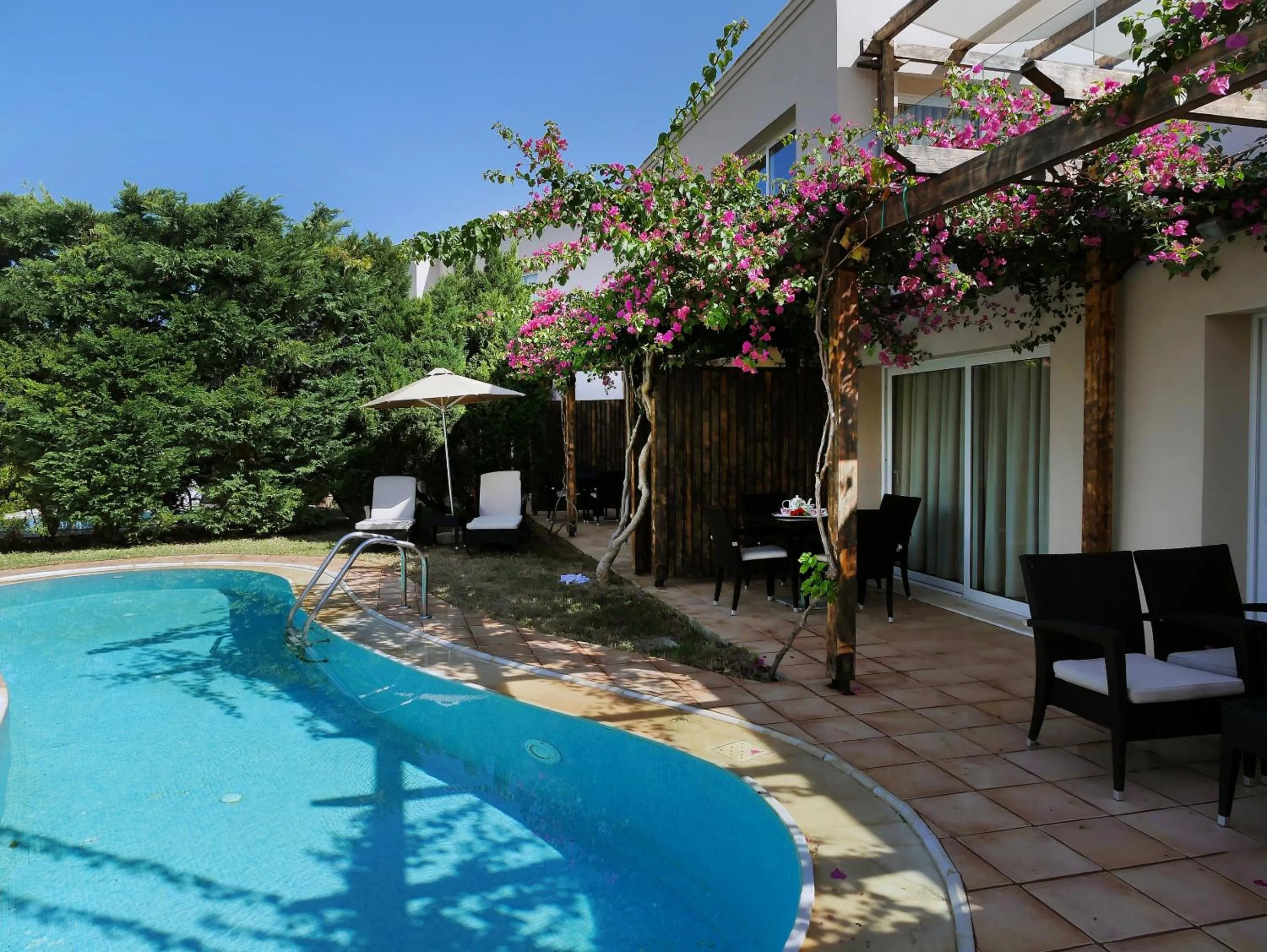 Pool view in Out Of The Blue Resort & Spa