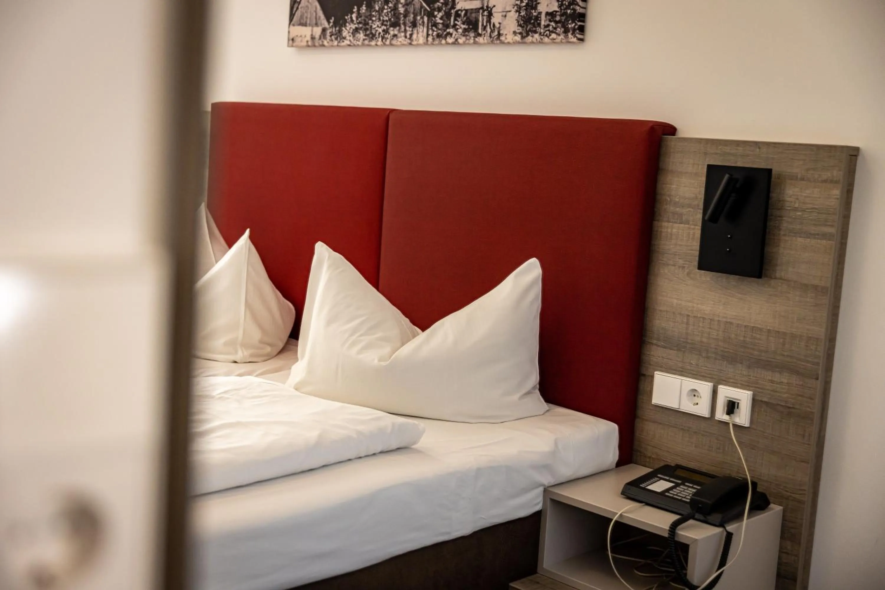 Bed in Hotel Grüner Baum