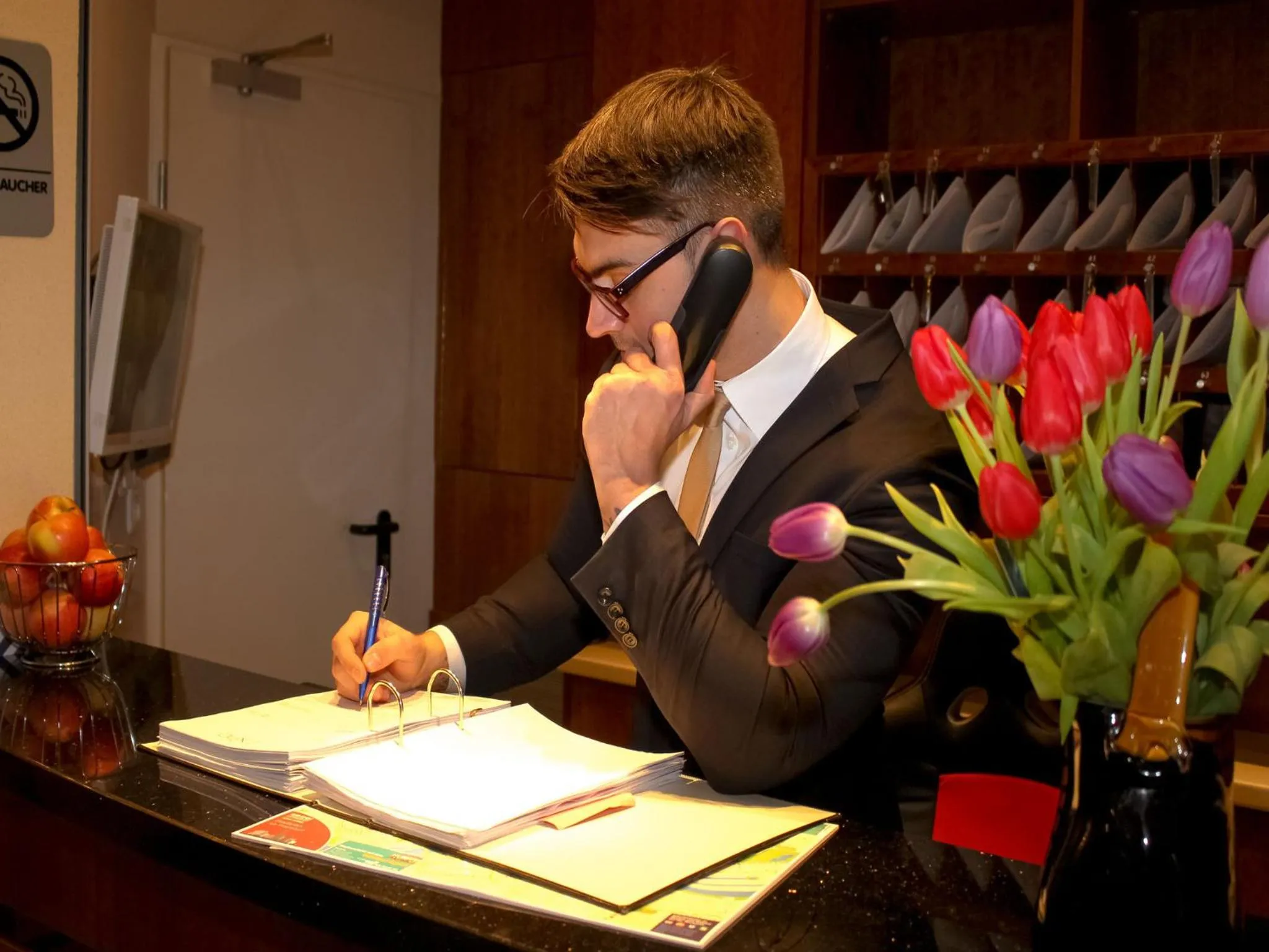 People in Hotel Expo Frankfurt City Centre - Self Check-In