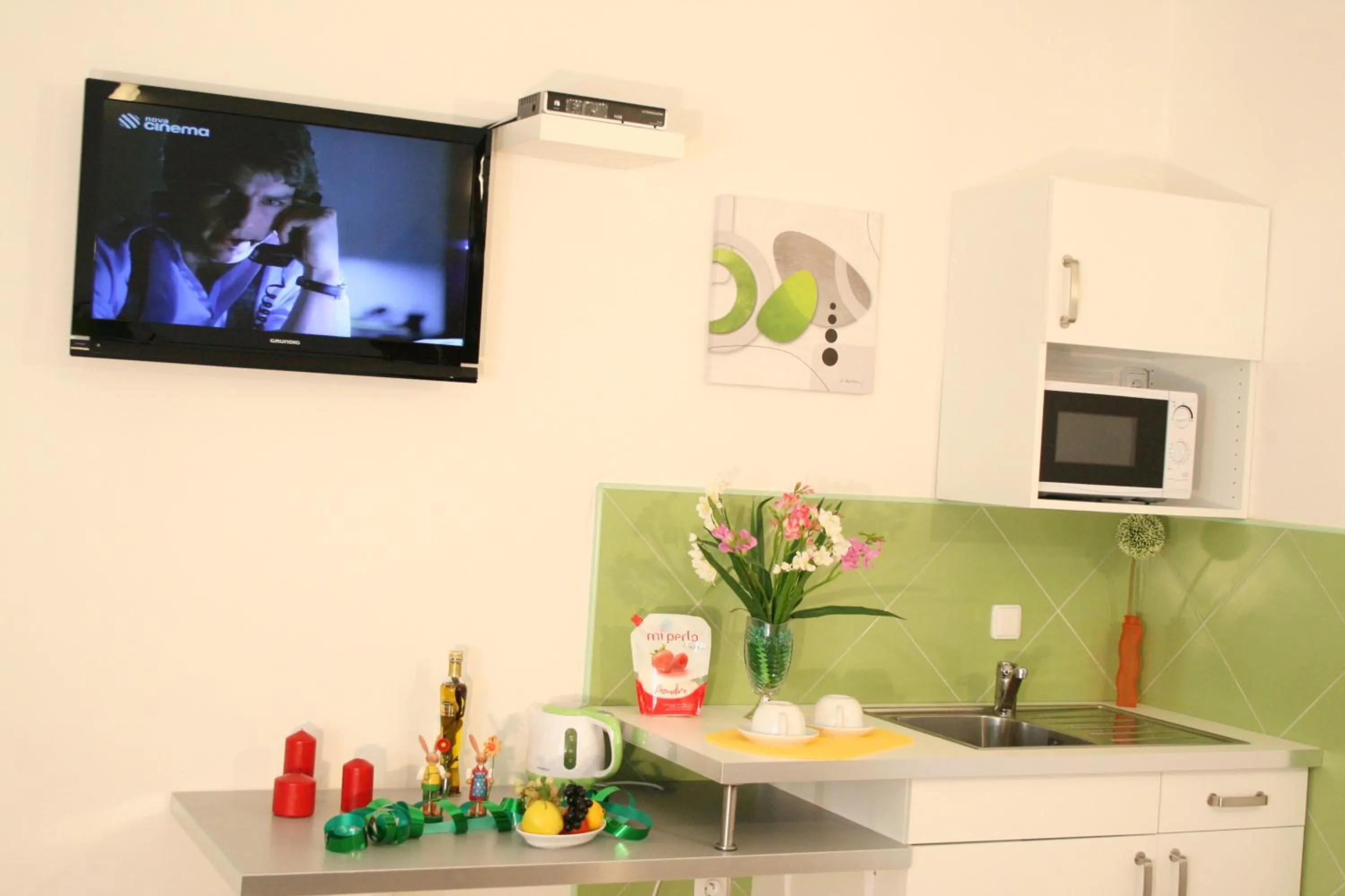 Kitchen or kitchenette in Hotel Na Vodách