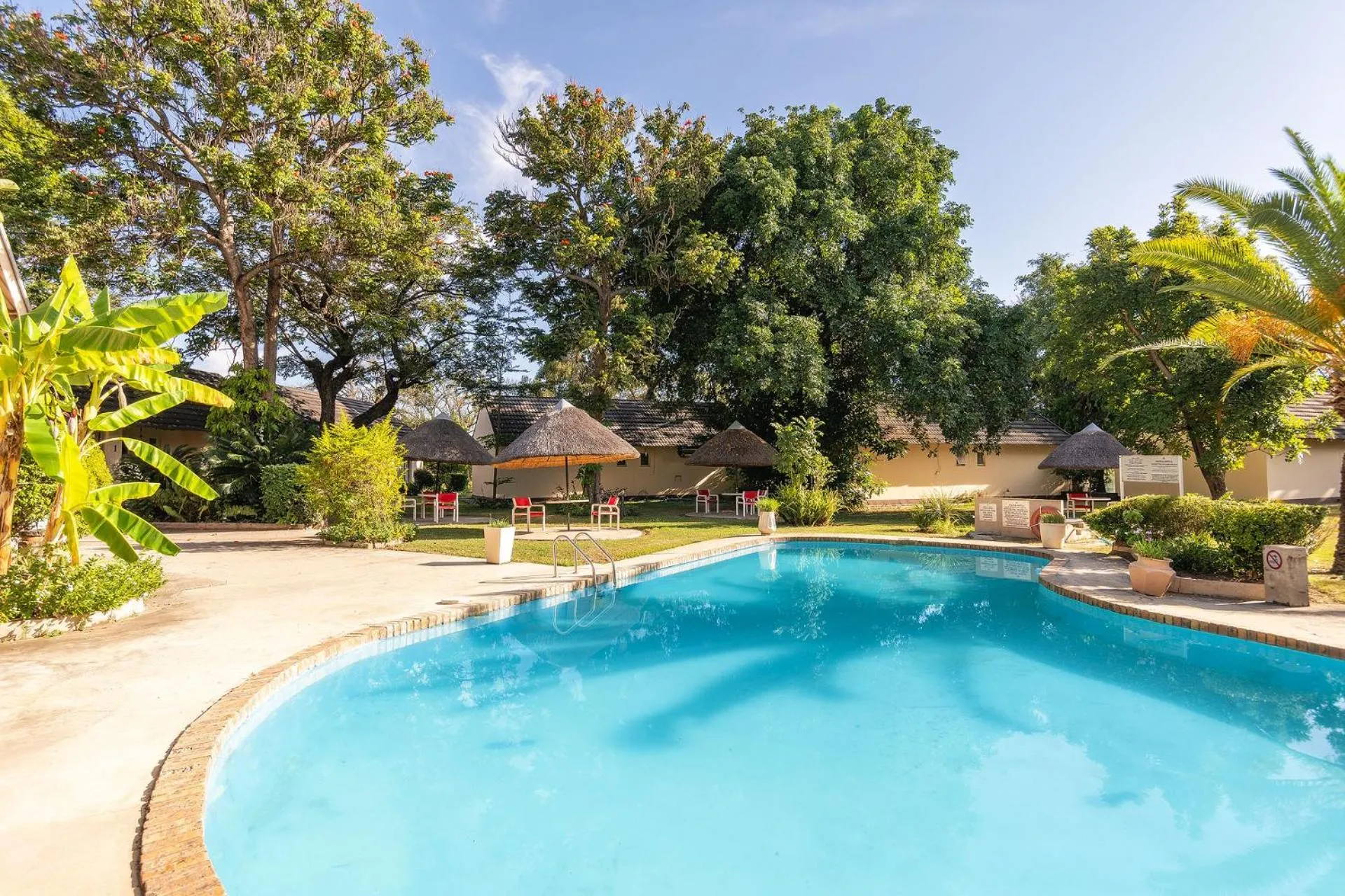 Pool view in Protea Hotel by Marriott Zambezi River Lodge