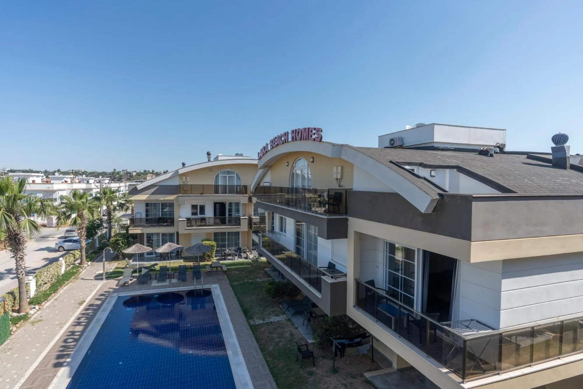 Pool view in Lara Beach Homes