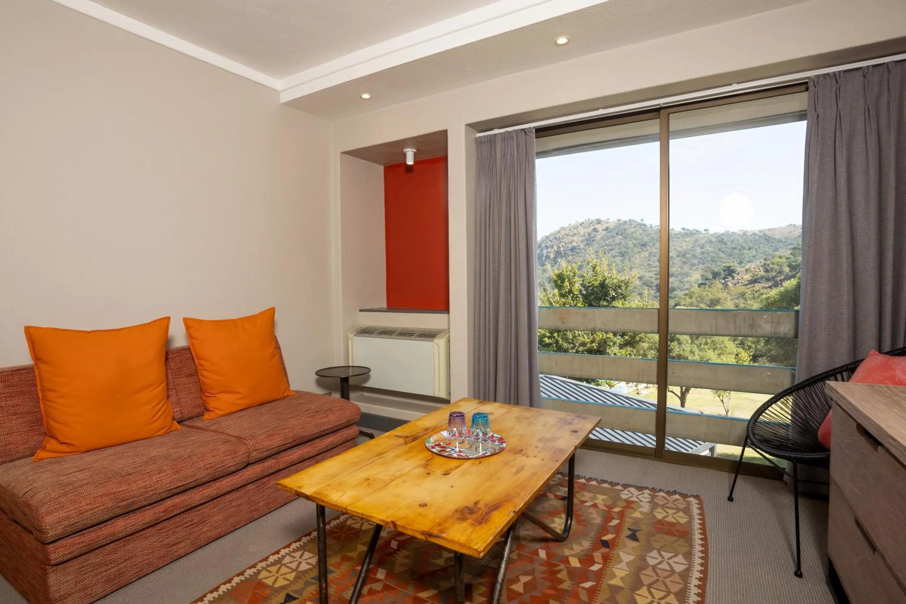 Living room in 26° South Bush Boho Hotel