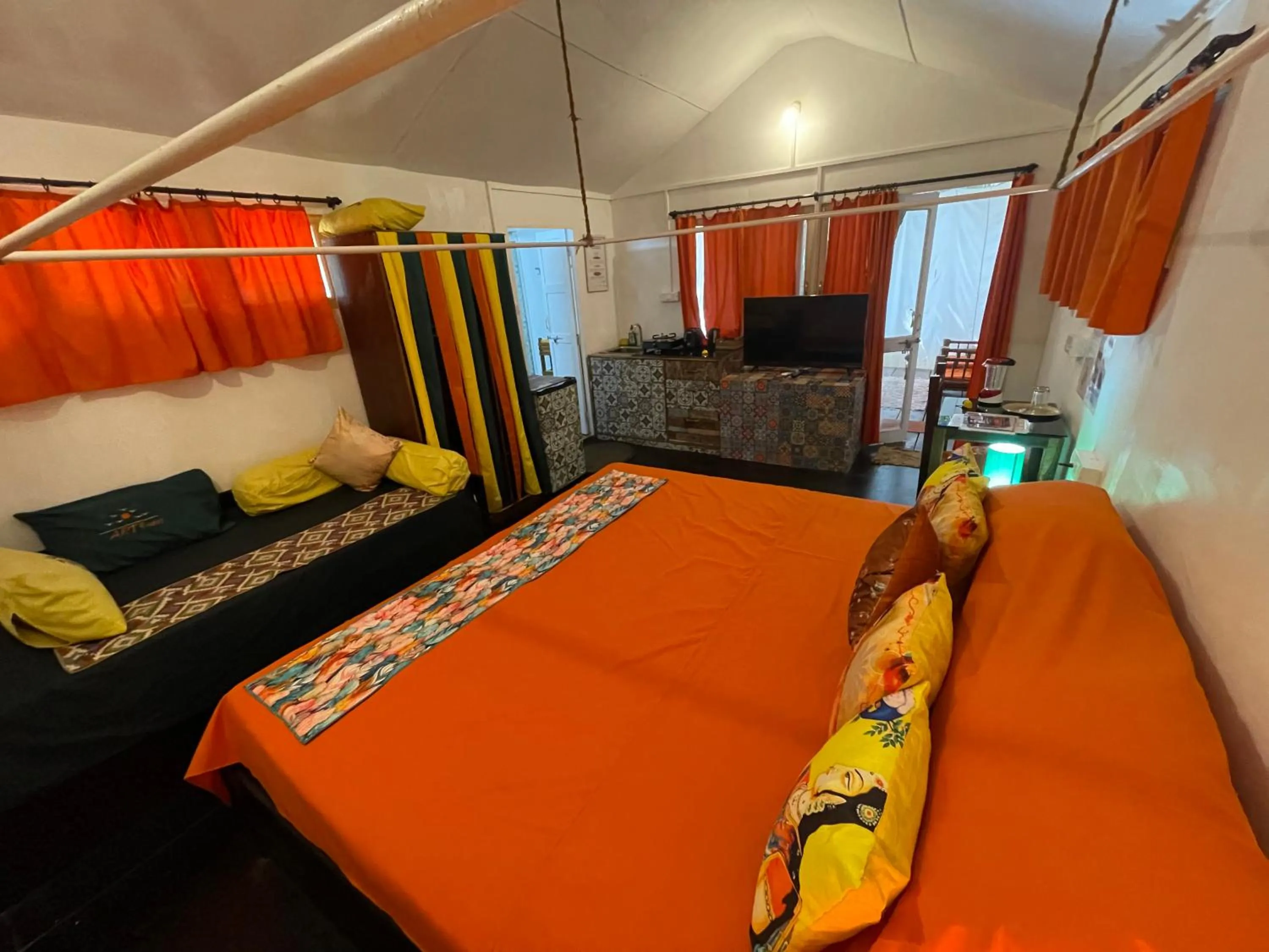 Bed in Art Resort Goa