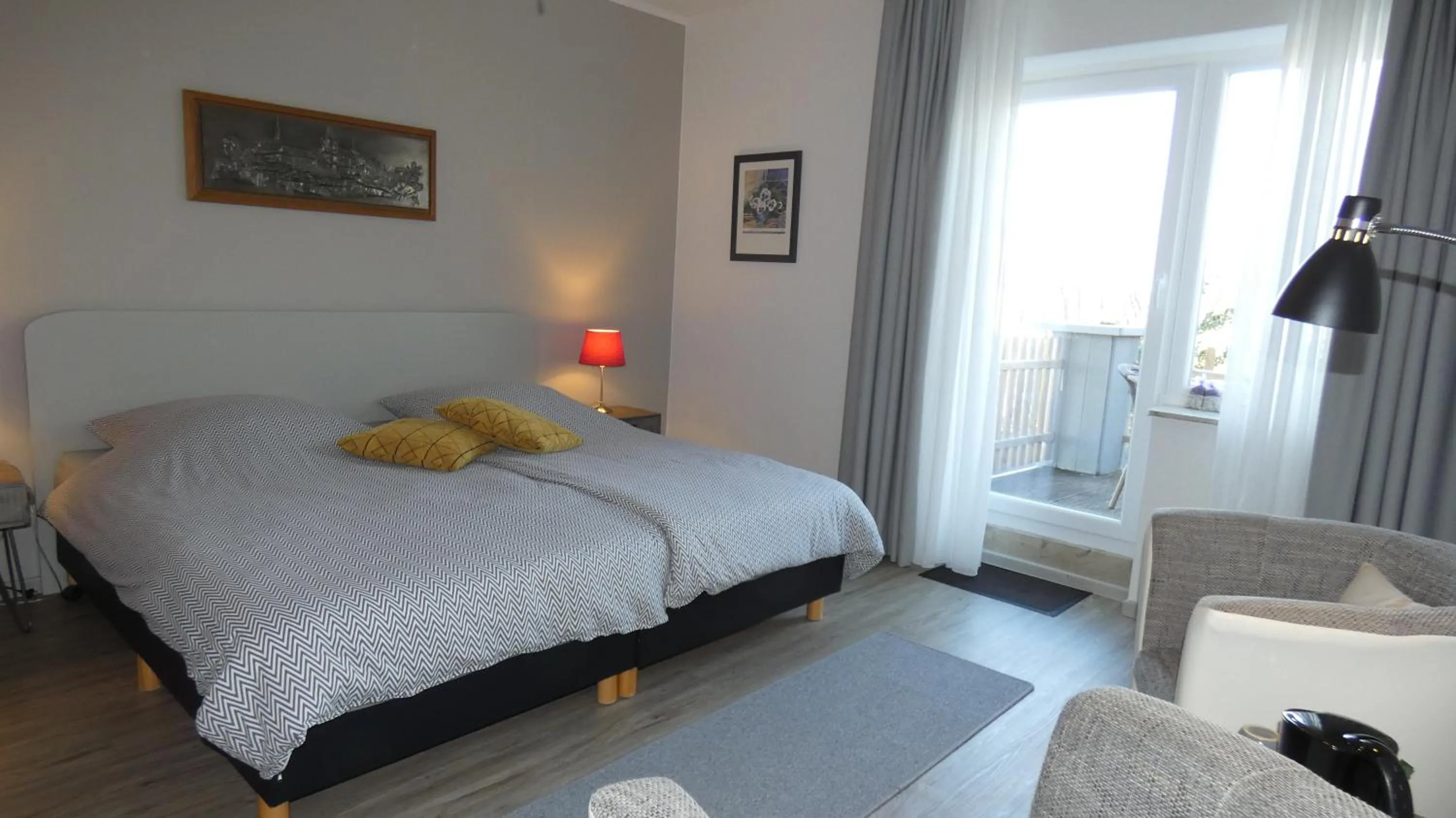 Bedroom, Bed in Gästehaus Hoxel