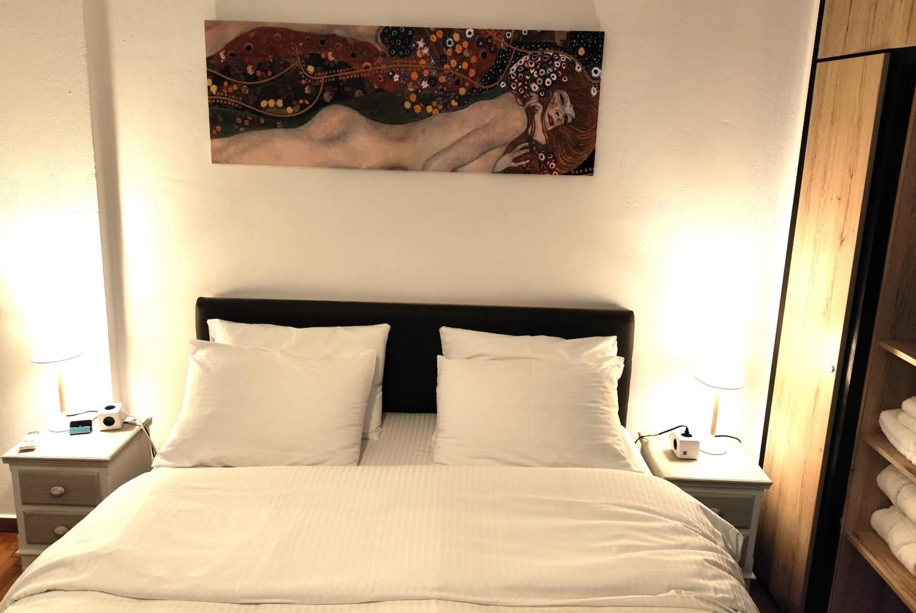 Bed in Ulysses Apartments Acropolis