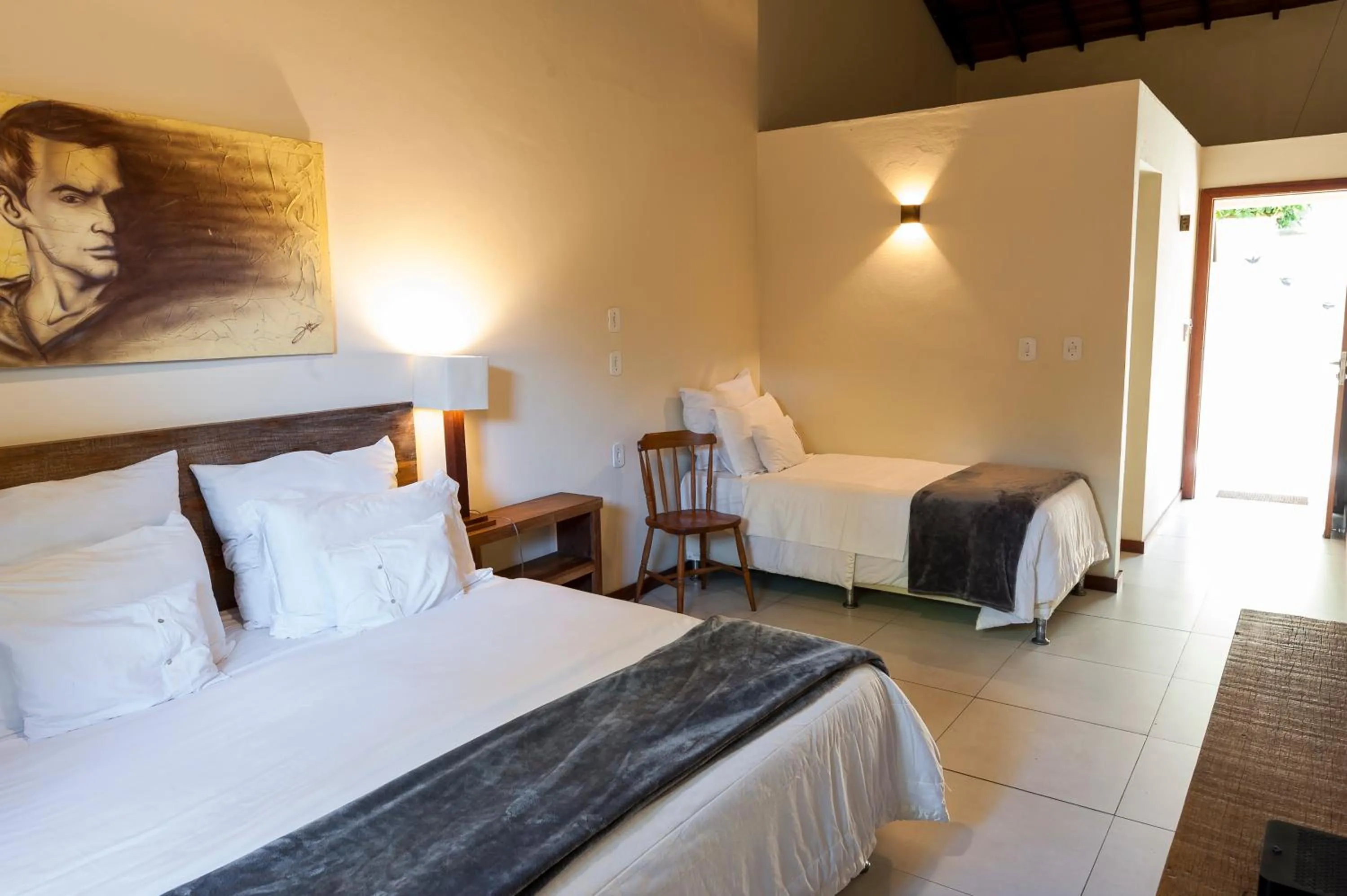 Patio, Bed in Pousada da Cyssa