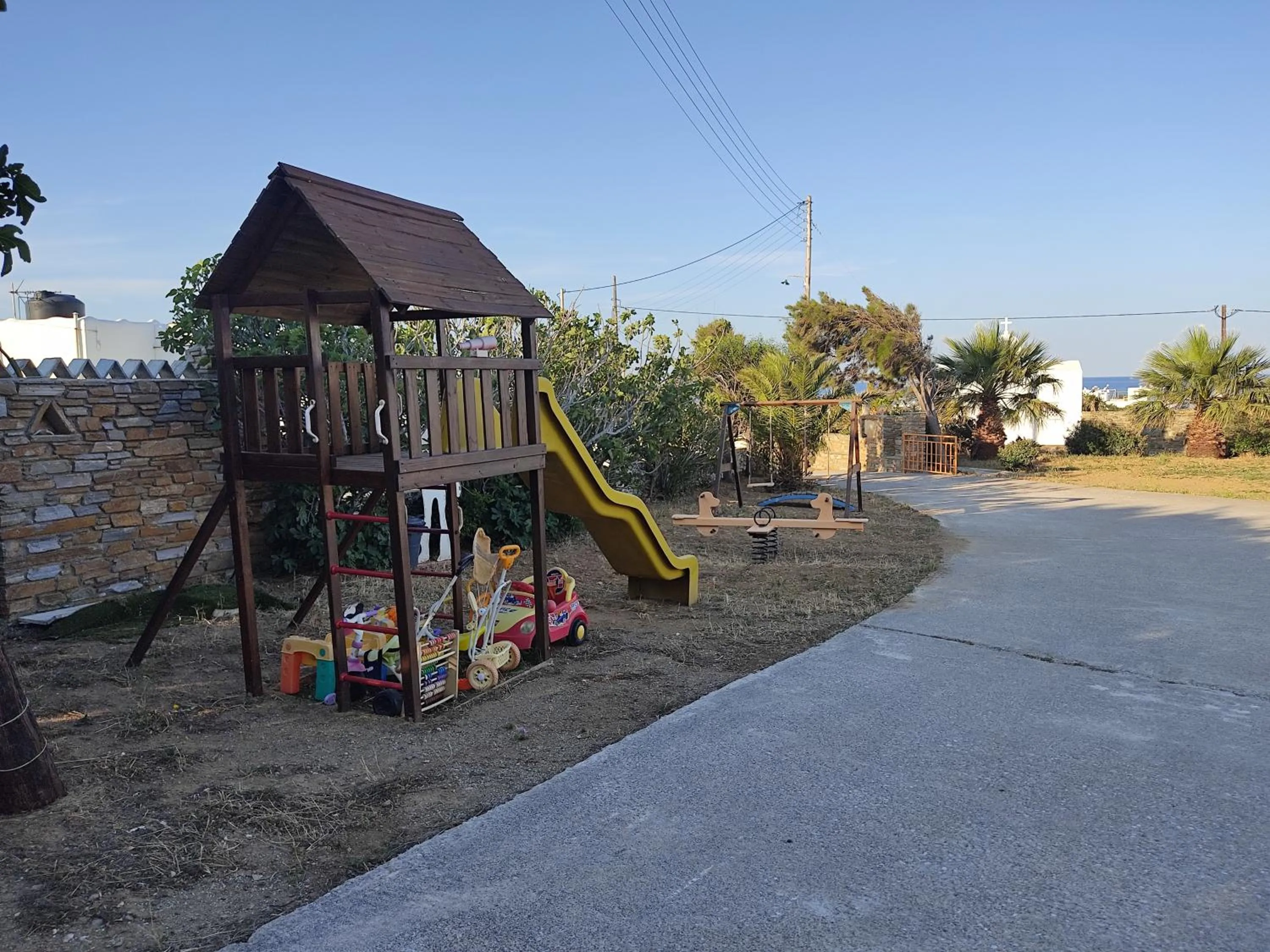 Children play ground in Aigaio Studios tinos
