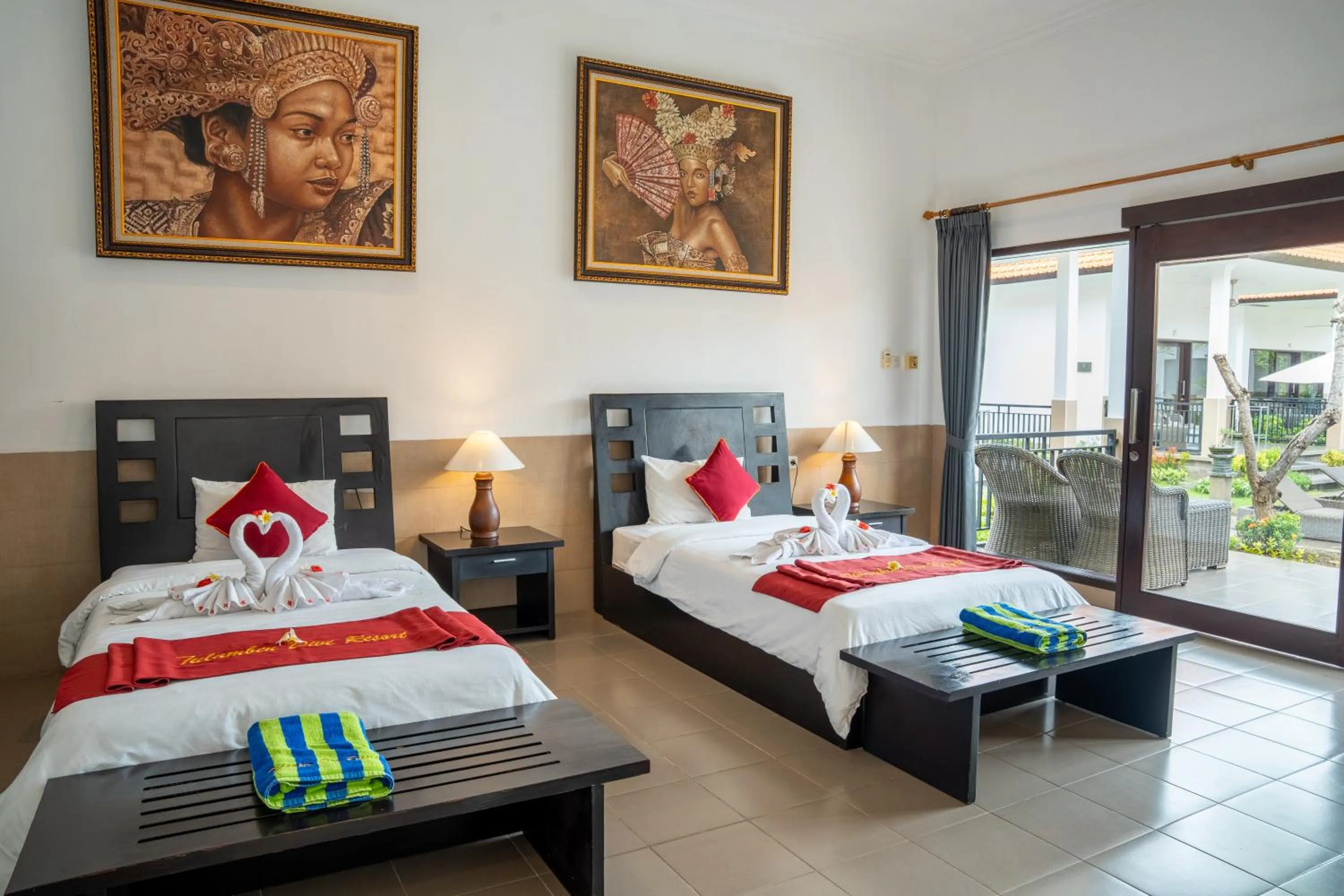 Bed in Tulamben Dive Resort