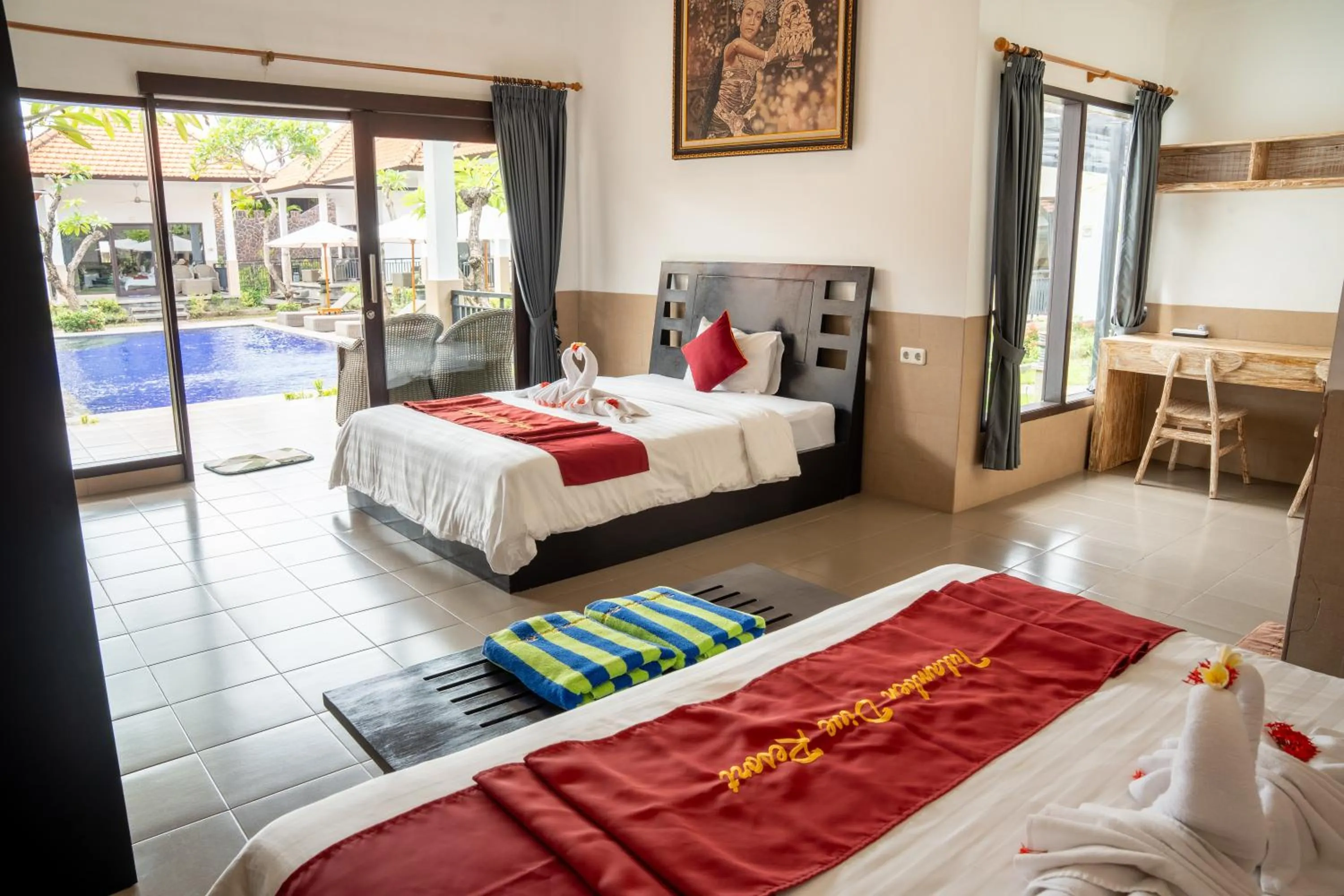 Bed in Tulamben Dive Resort