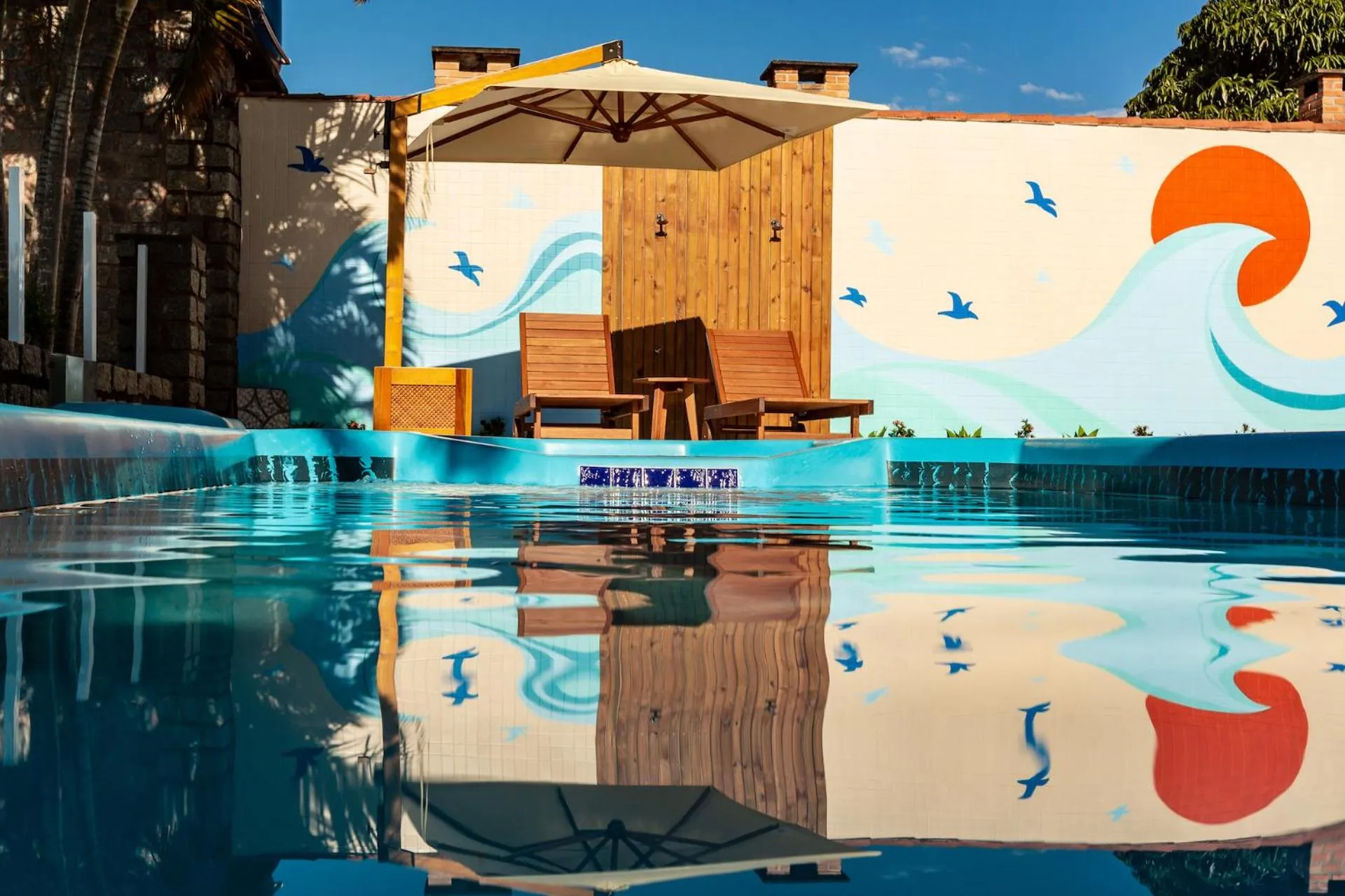 Pool view in Pousada Nossa Senhora de Fatima