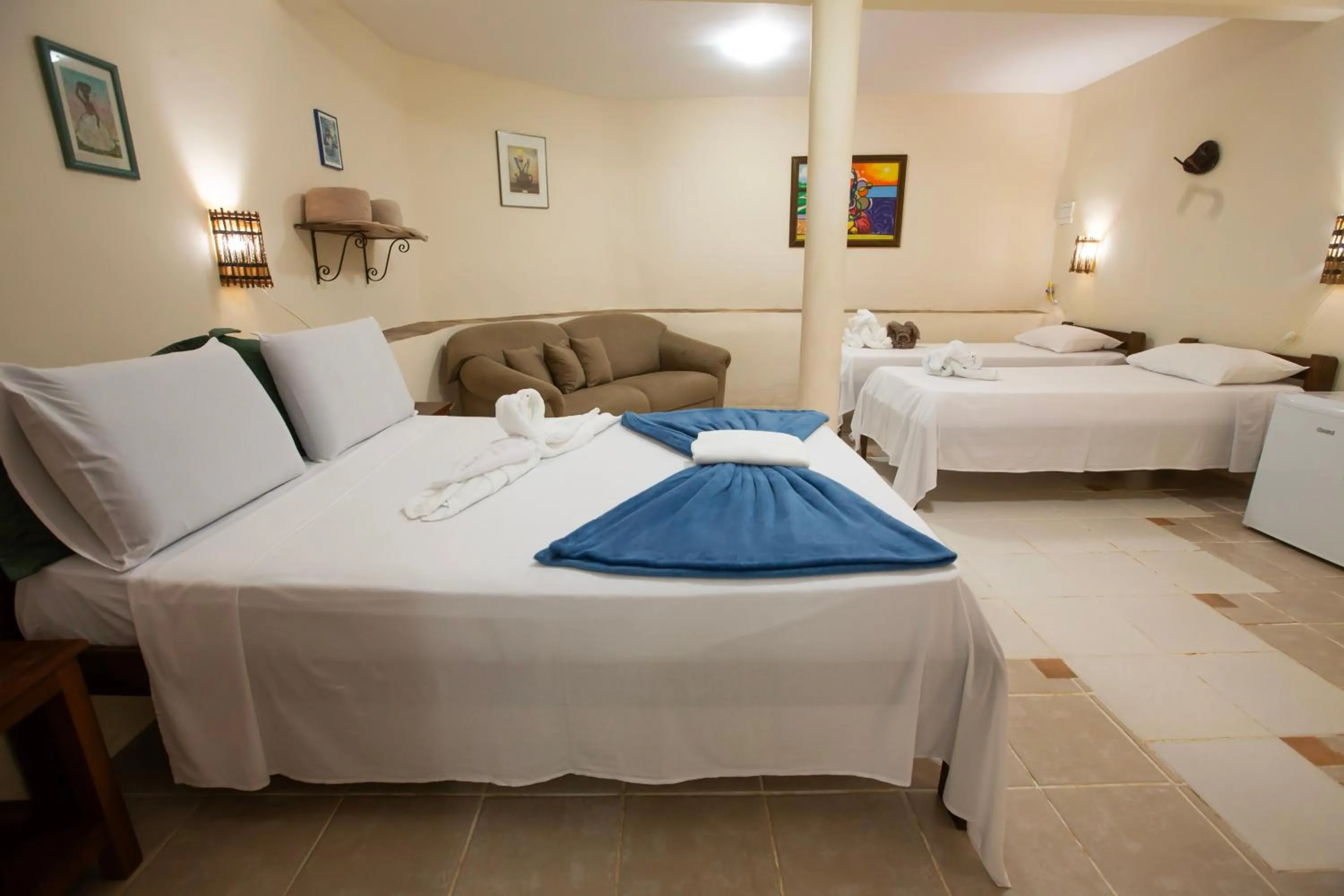 Bed in Pousada Canto No Bosque