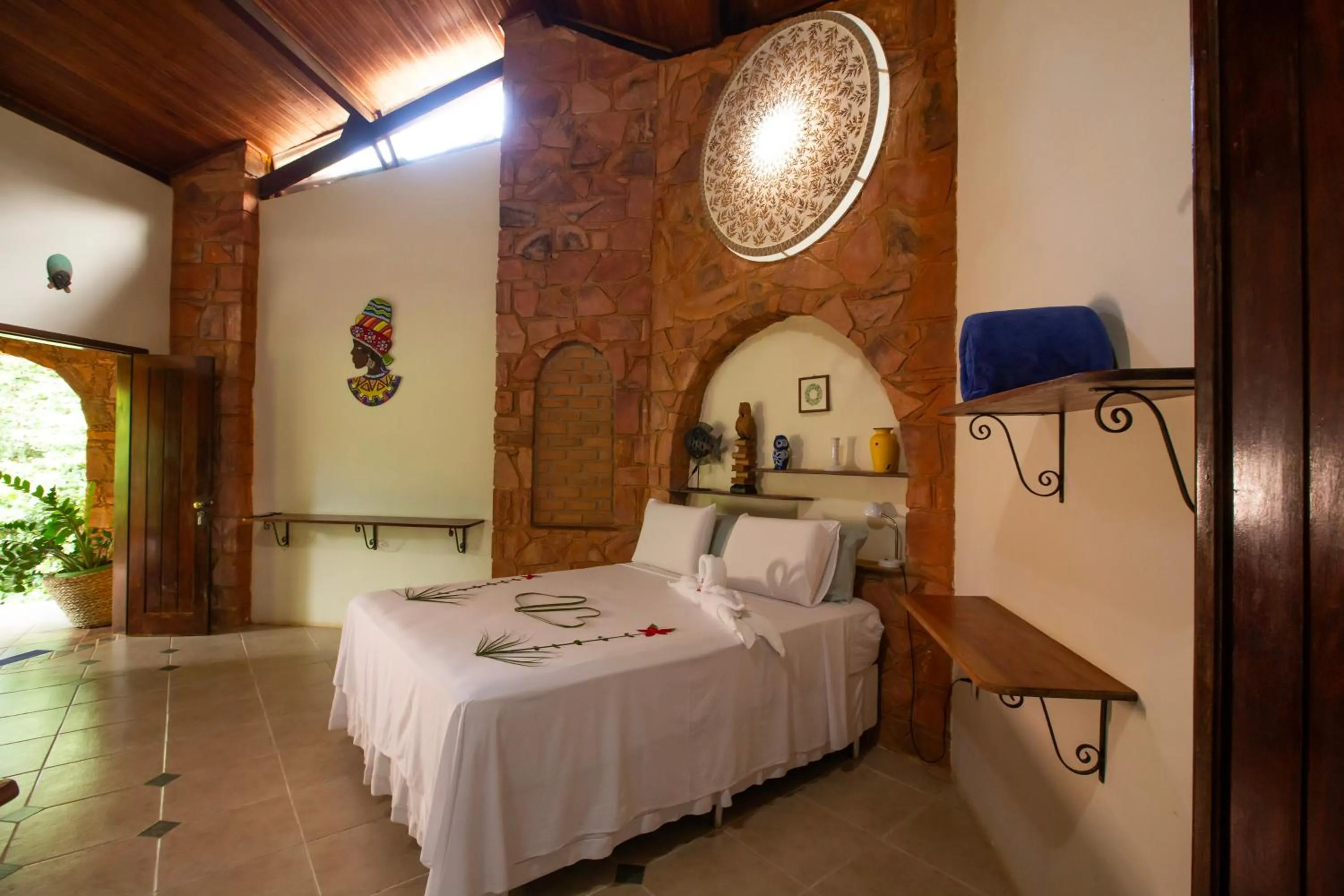 Bed in Pousada Canto No Bosque