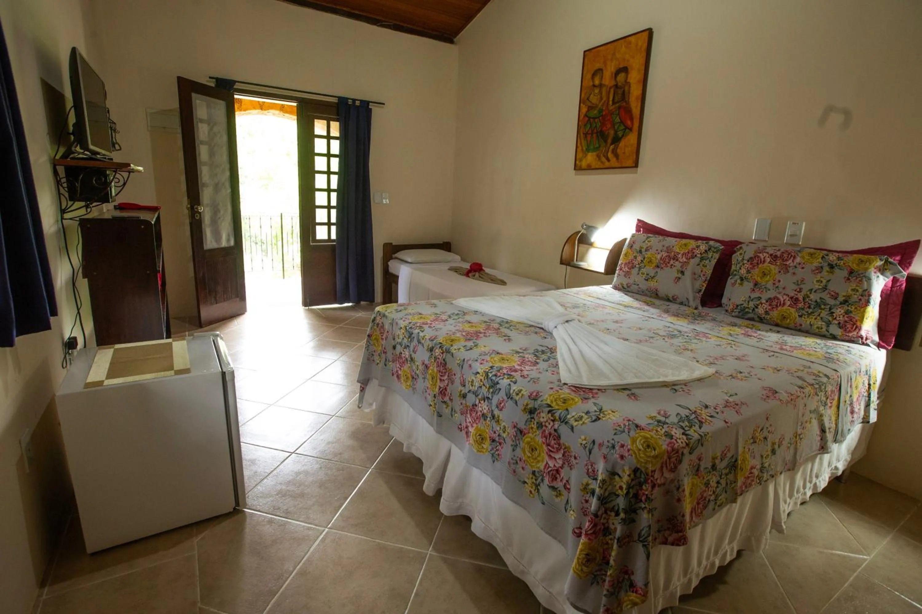 Bed in Pousada Canto No Bosque