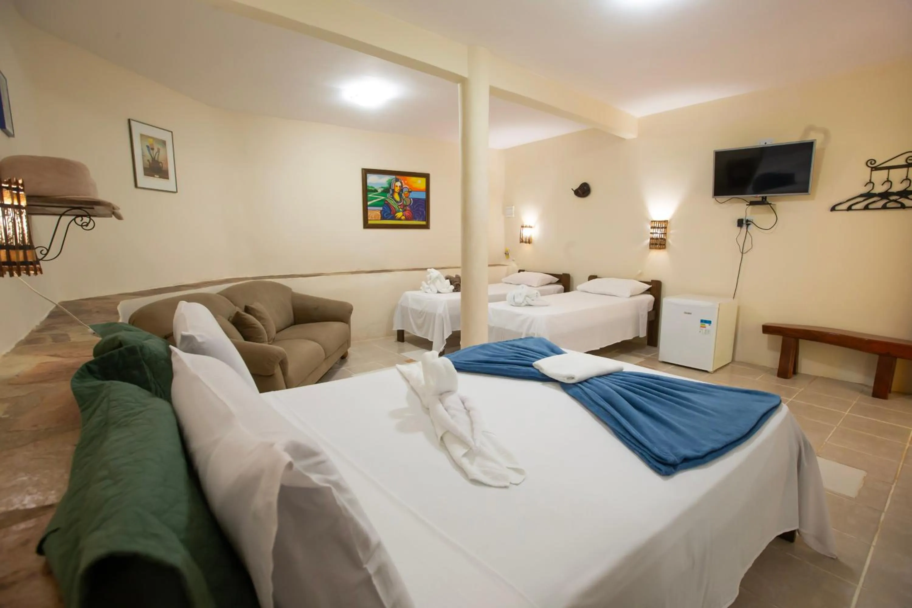 Bed in Pousada Canto No Bosque