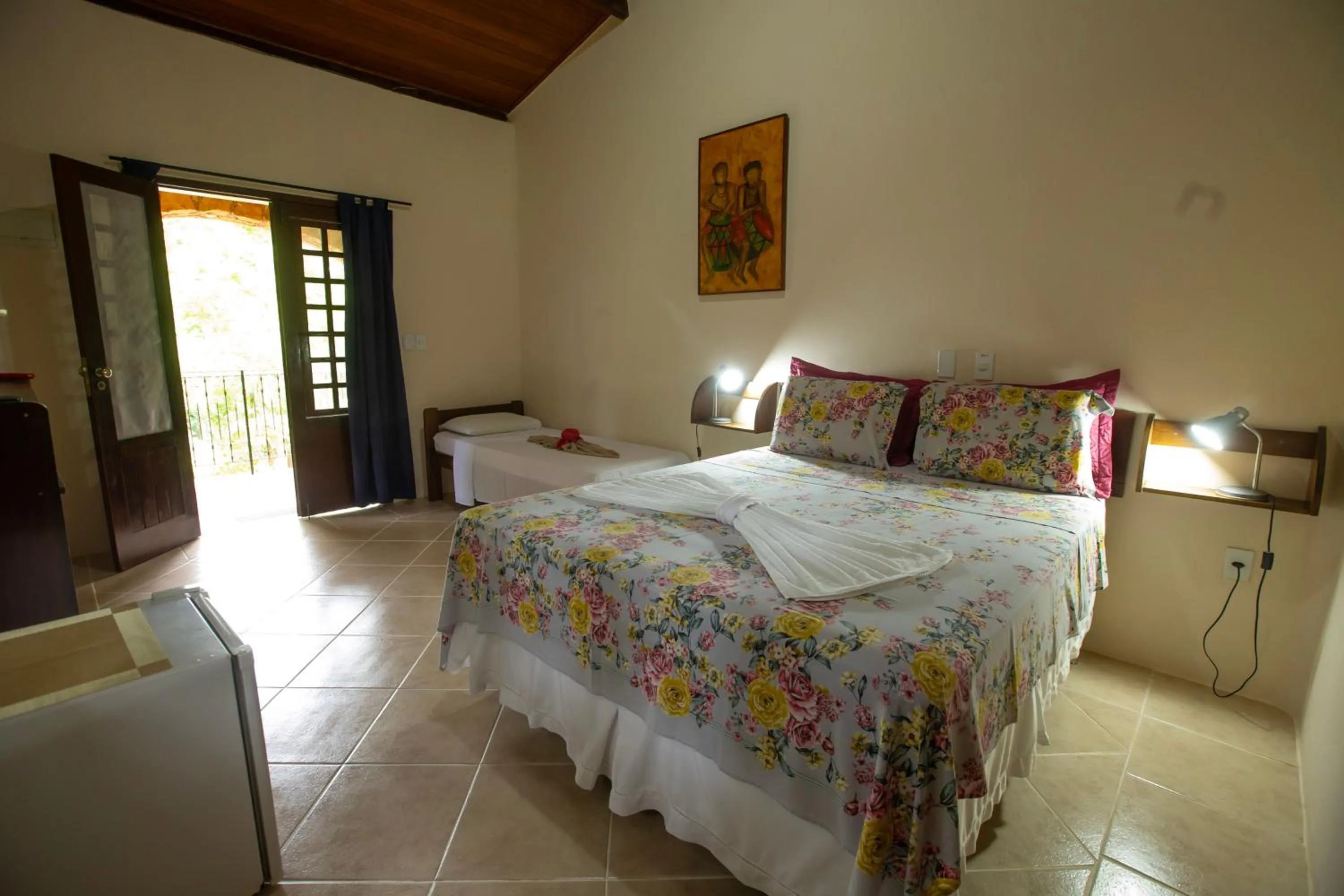 Bed in Pousada Canto No Bosque