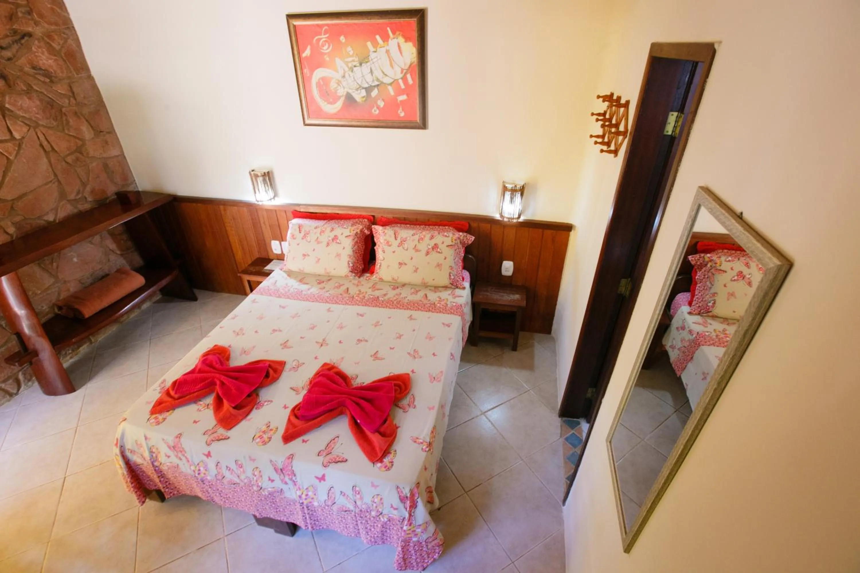 Bedroom, Bed in Pousada Canto No Bosque