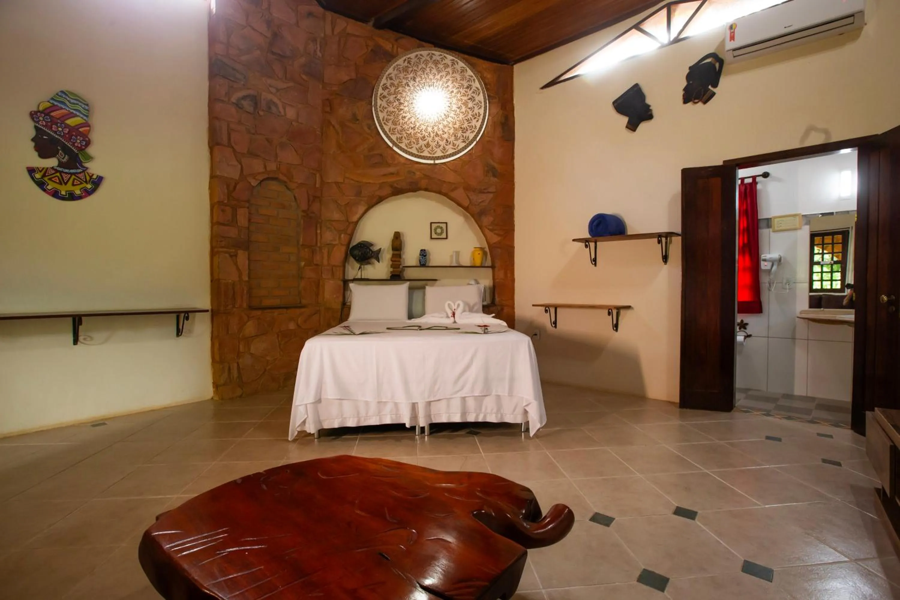 Bed in Pousada Canto No Bosque