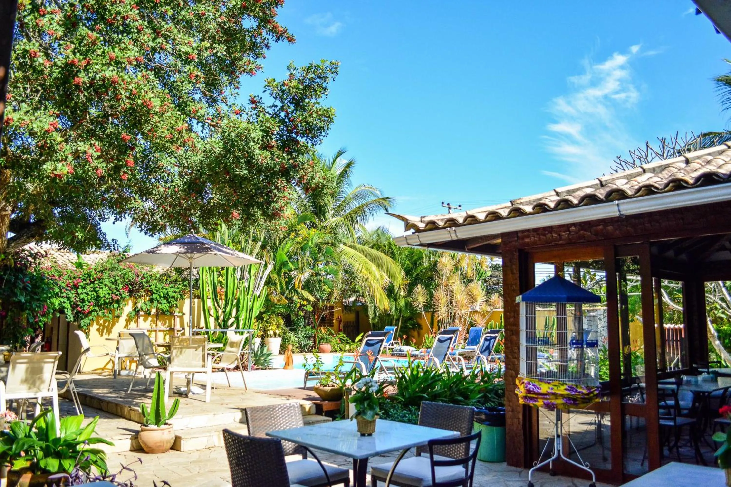 Pool view in Pousada do Namorado