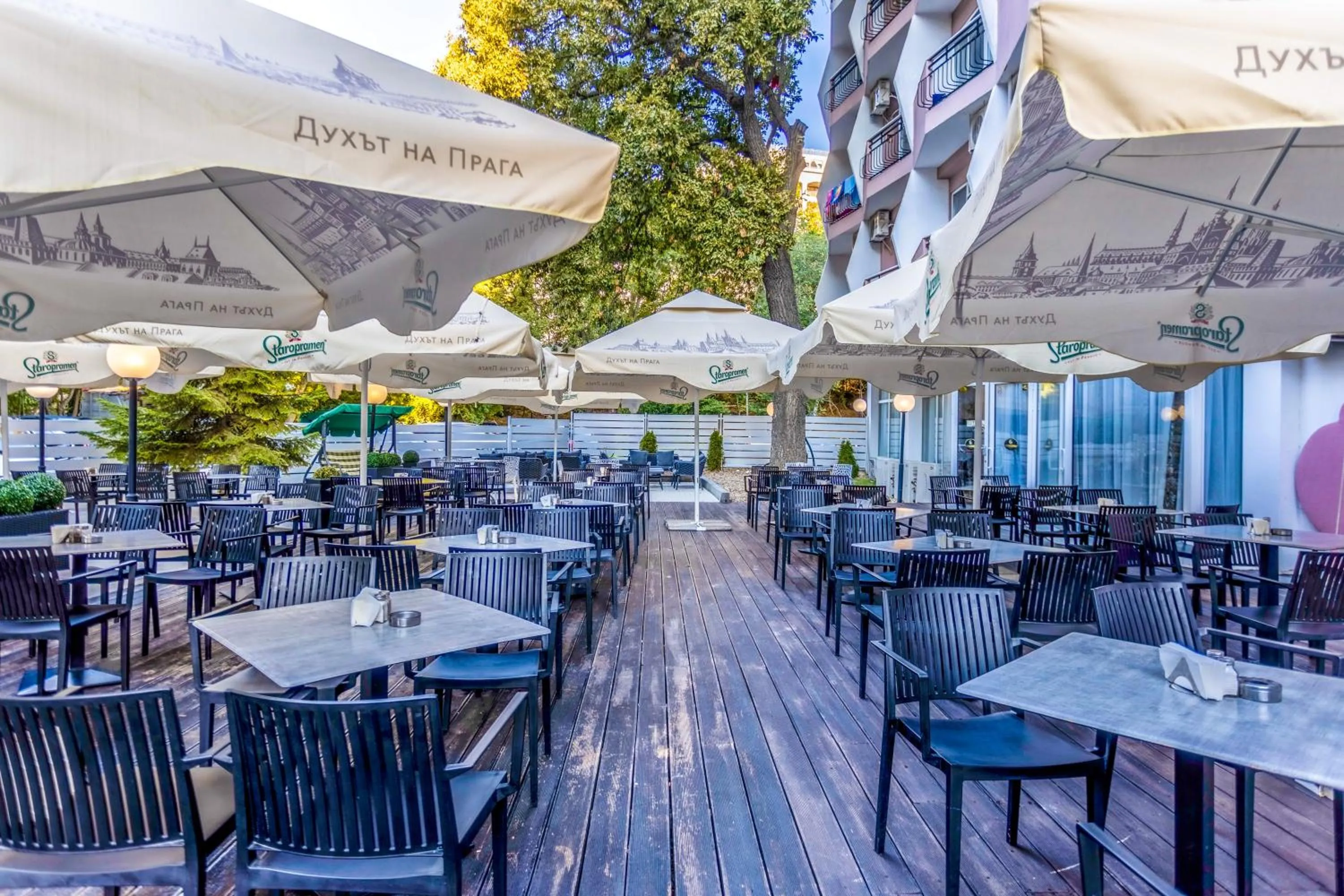 Patio in Prestige Deluxe Hotel Aquapark Club - All inclusive