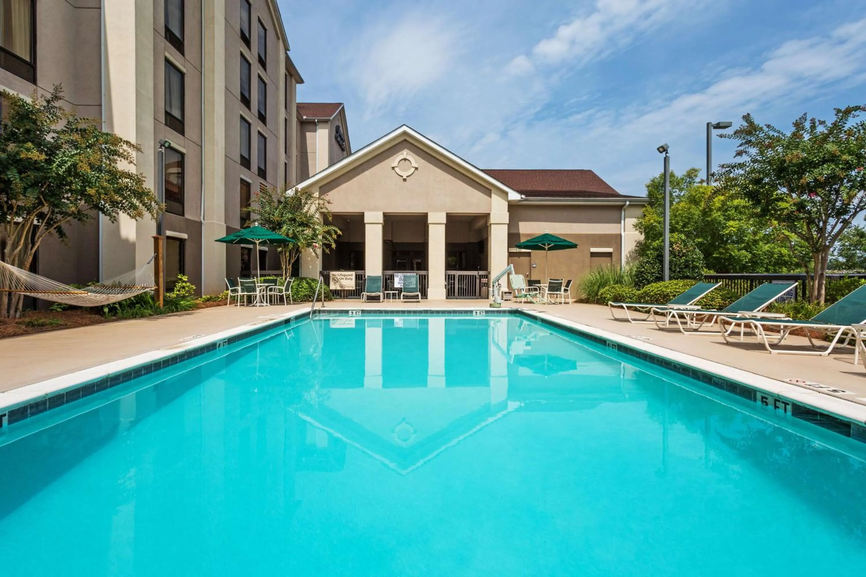 Pool view in Hampton Inn & Suites Greenville/Spartanburg I-85