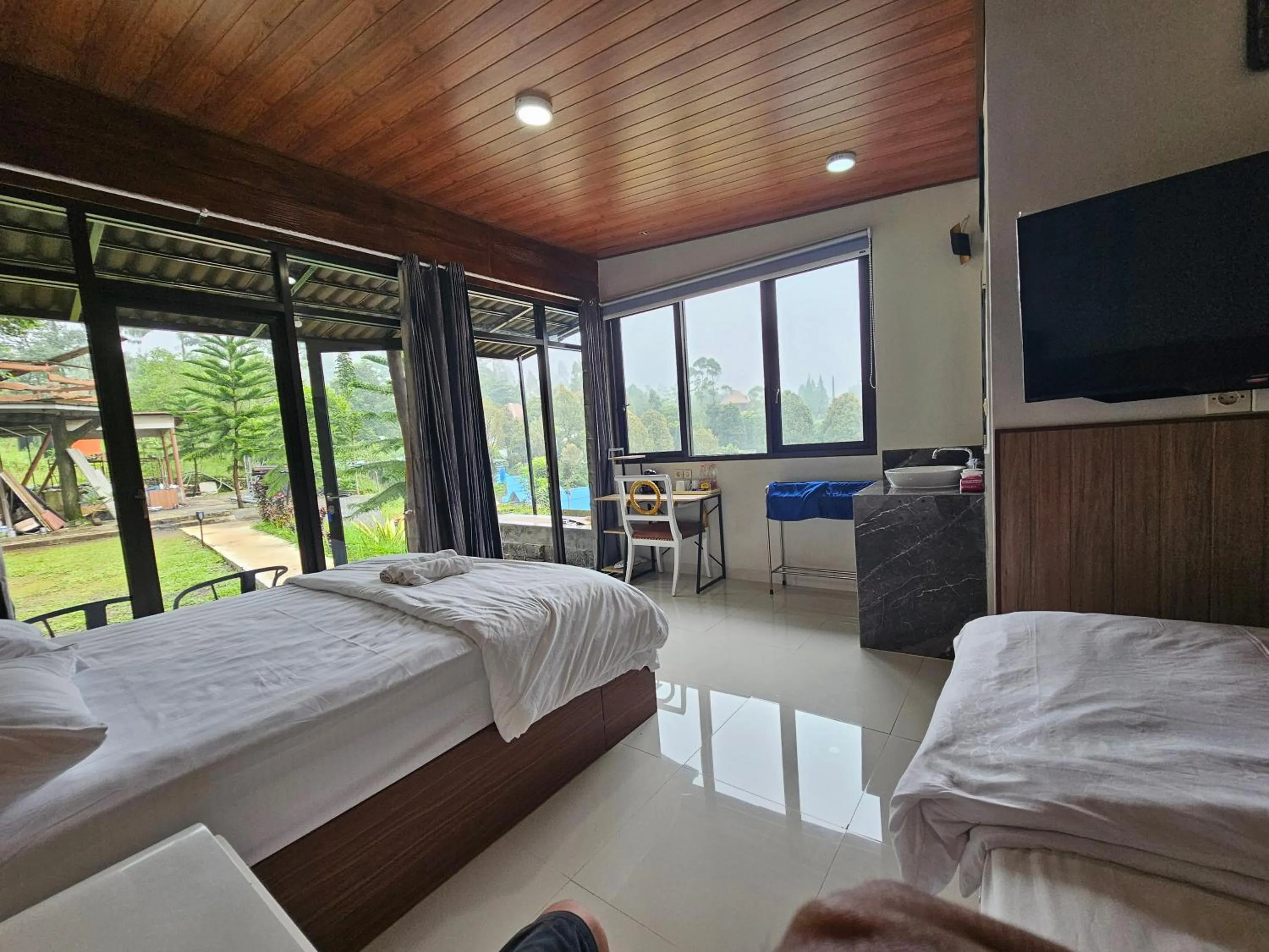 Bed in Bromo Camp House