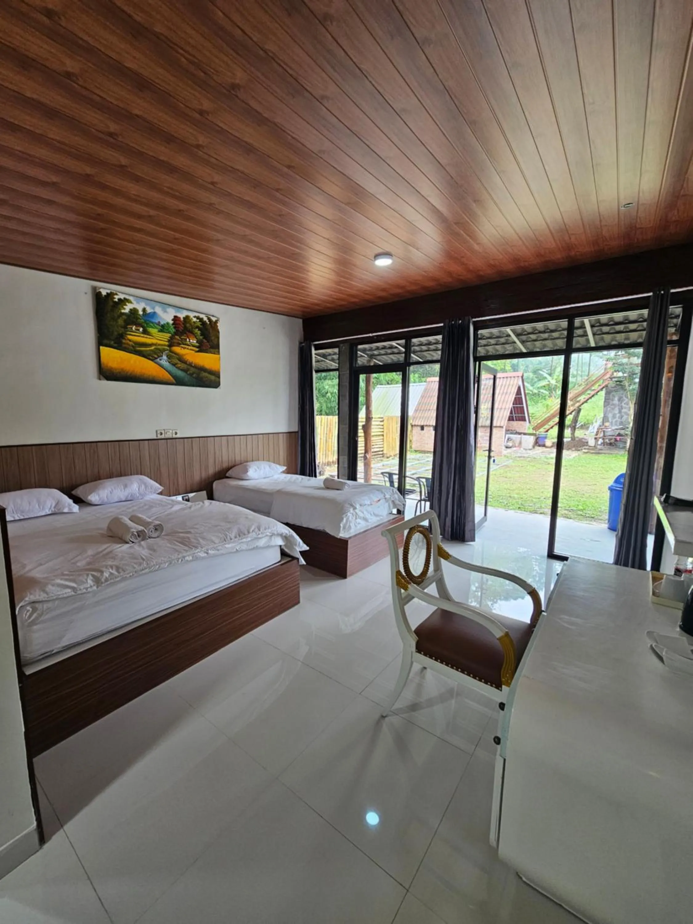 Bed in Bromo Camp House