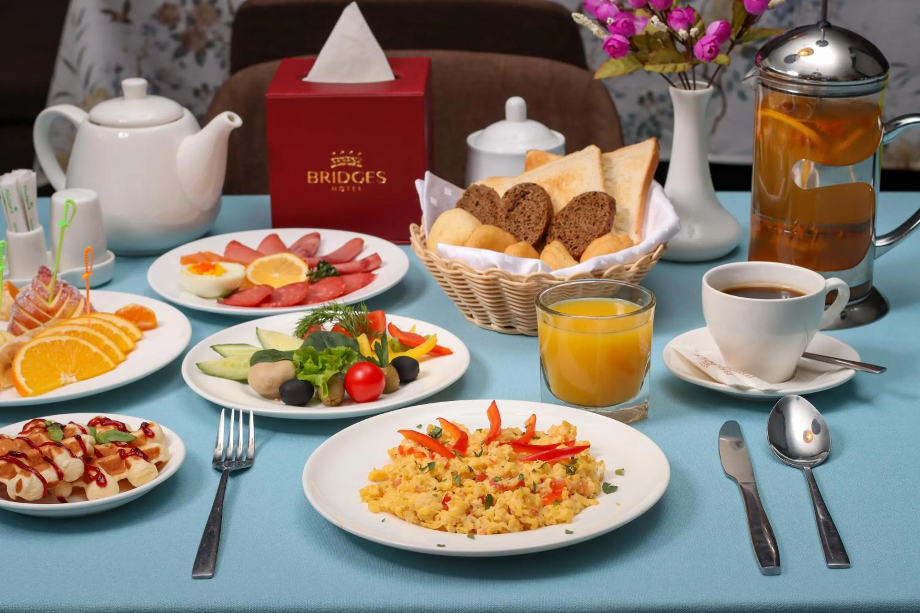 Breakfast in Hotel Bridges Bishkek