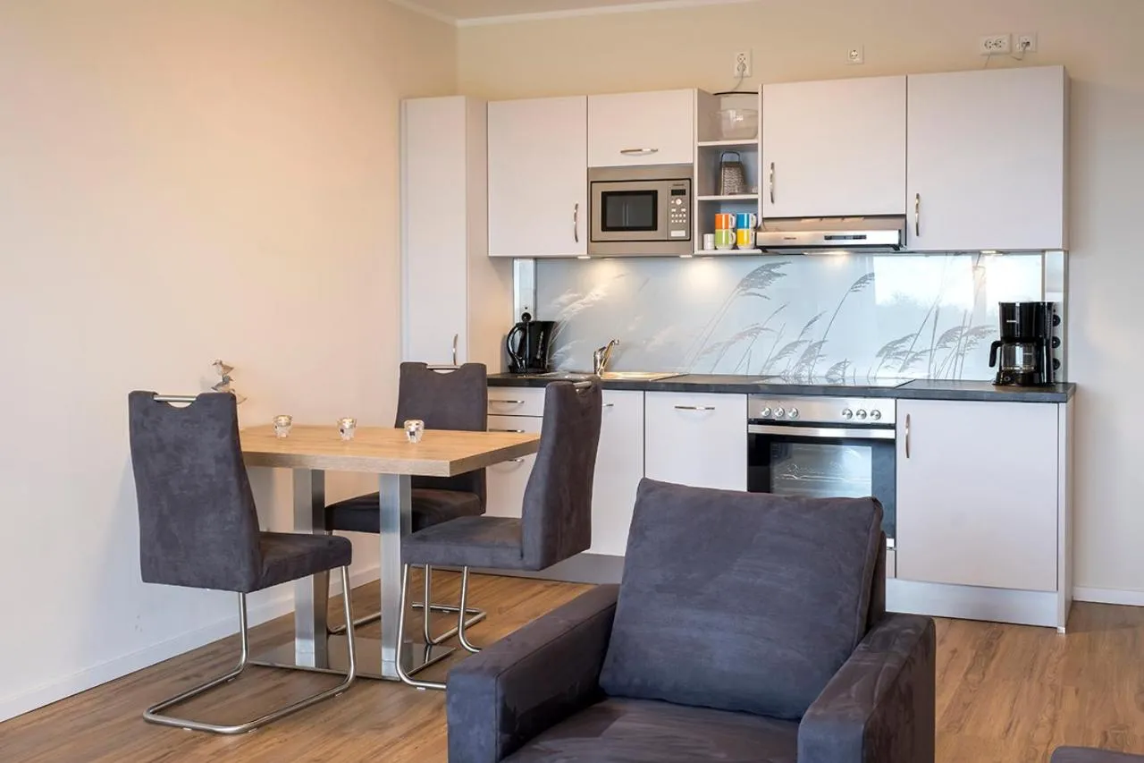 Kitchen or kitchenette in Hotel Haus am Meer