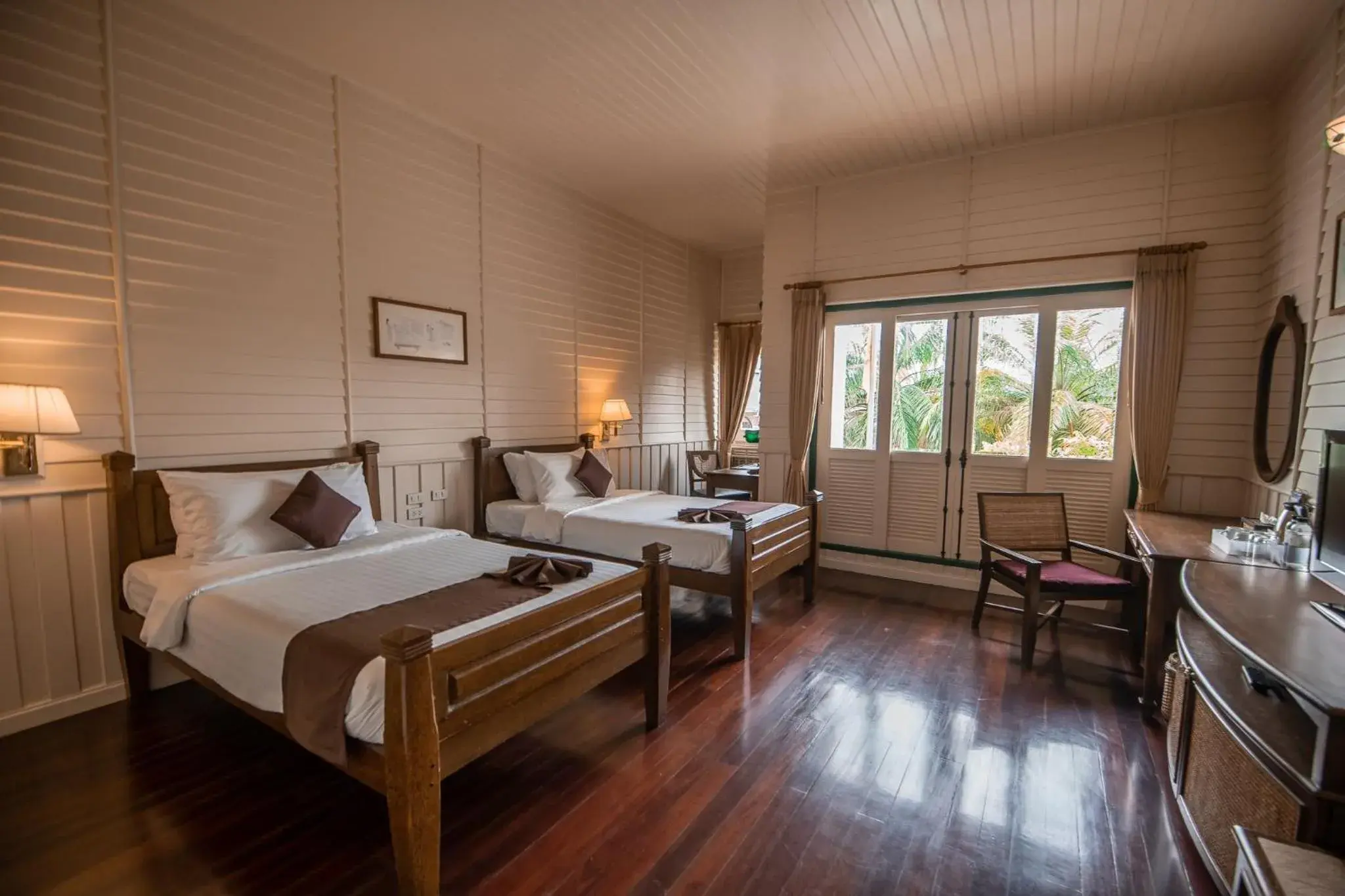 Twin Room with Garden View in Kalanan Riverside Resort Twin Room with Garden View in Kalanan Riverside Resort