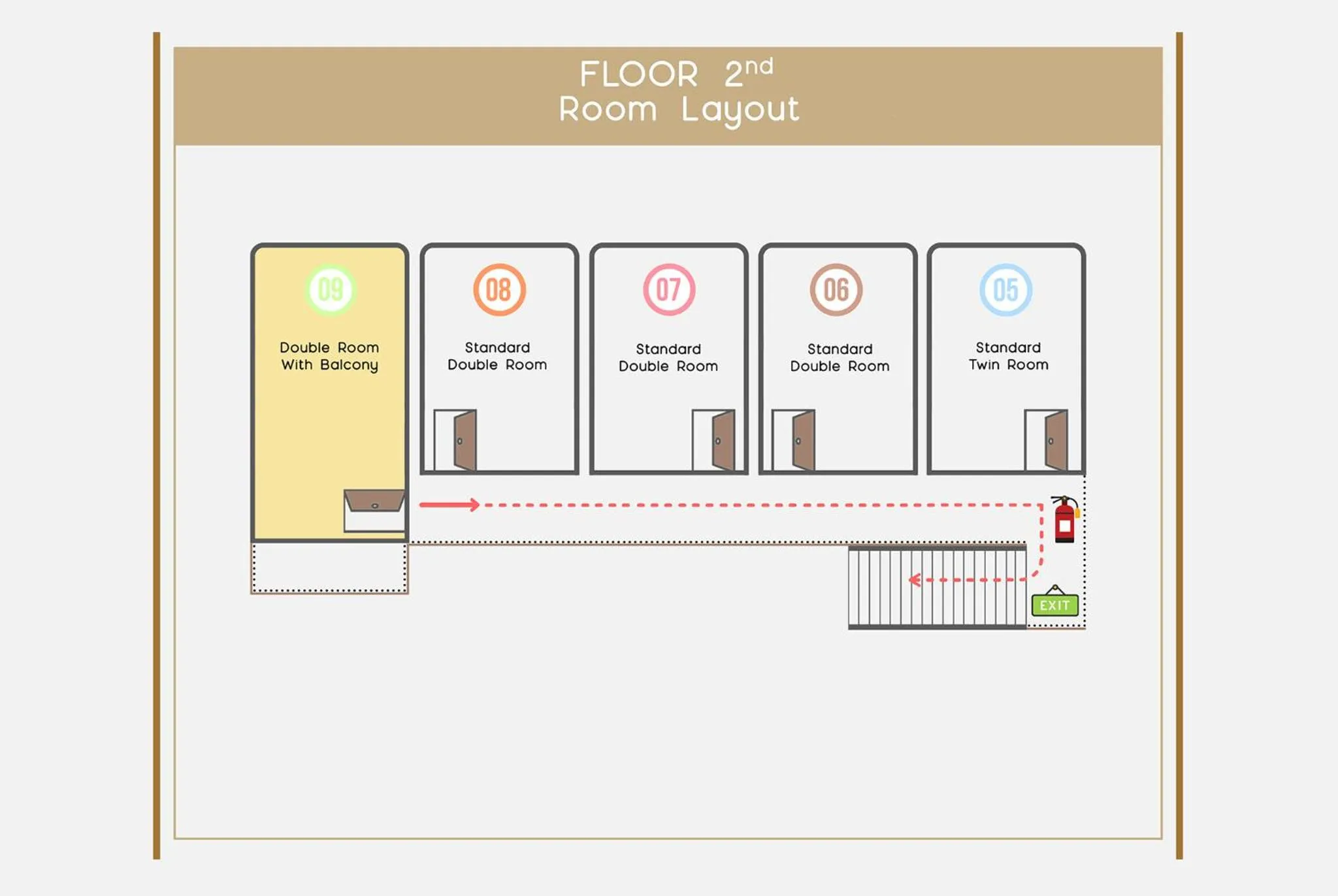 Floor plan in Sleepy House Chiang Rai