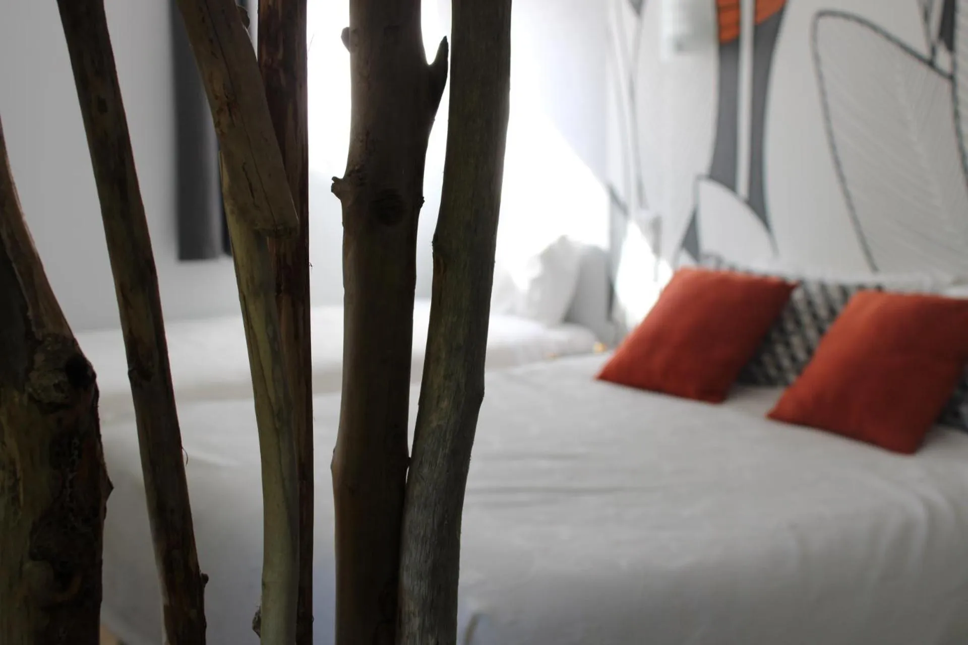 Bed in Logis Hôtel L'Ayguelade