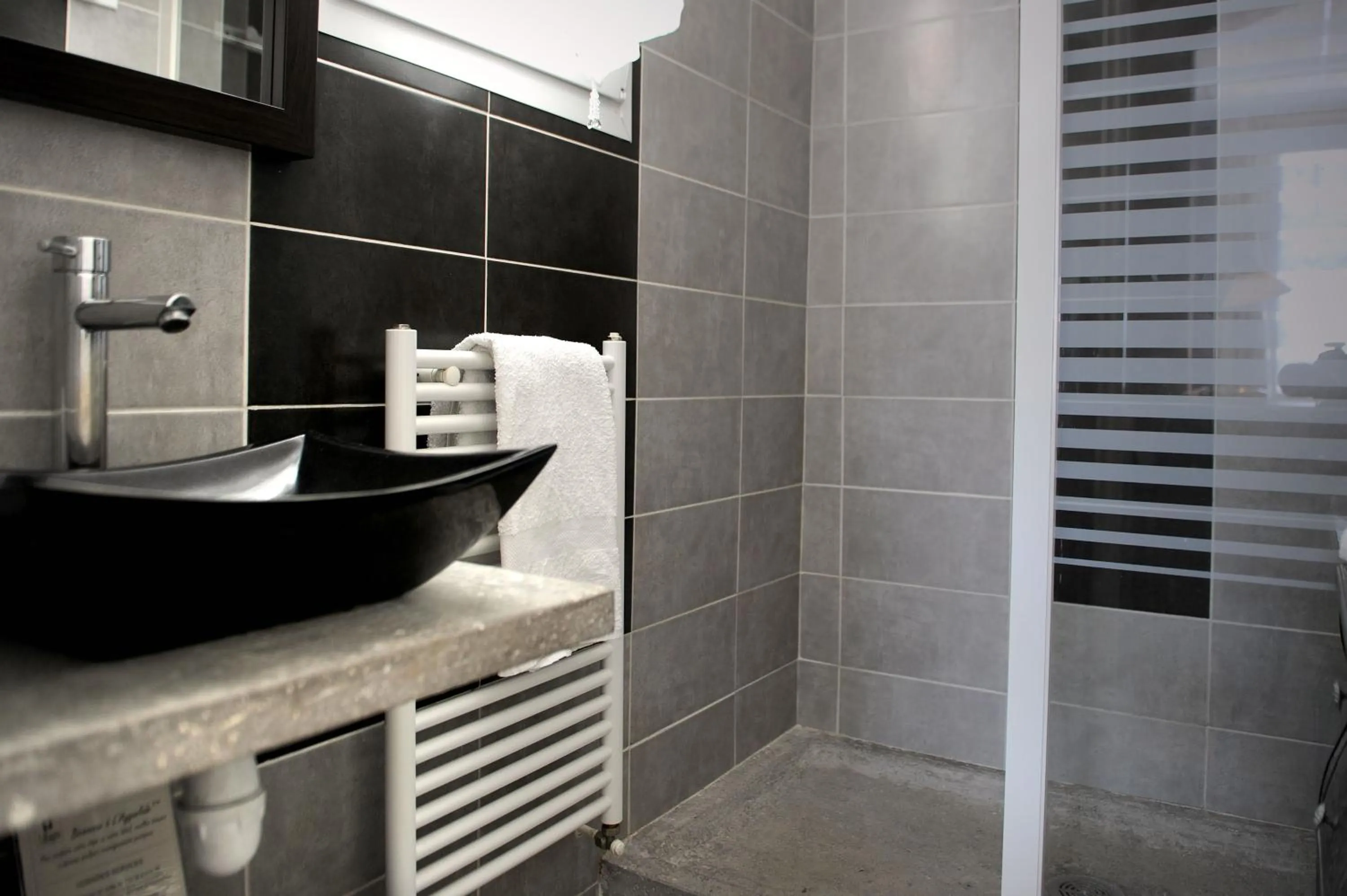 Shower in Logis Hôtel L'Ayguelade